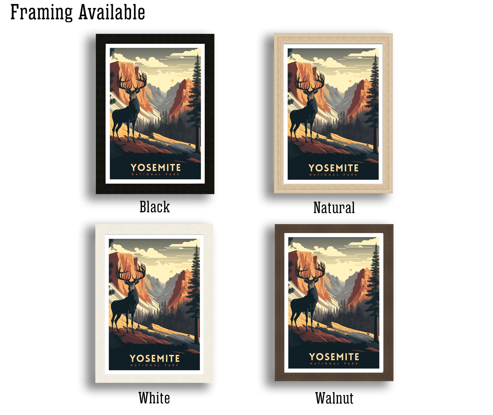 Yosemite National Park Art Print | Adventure Travel Poster