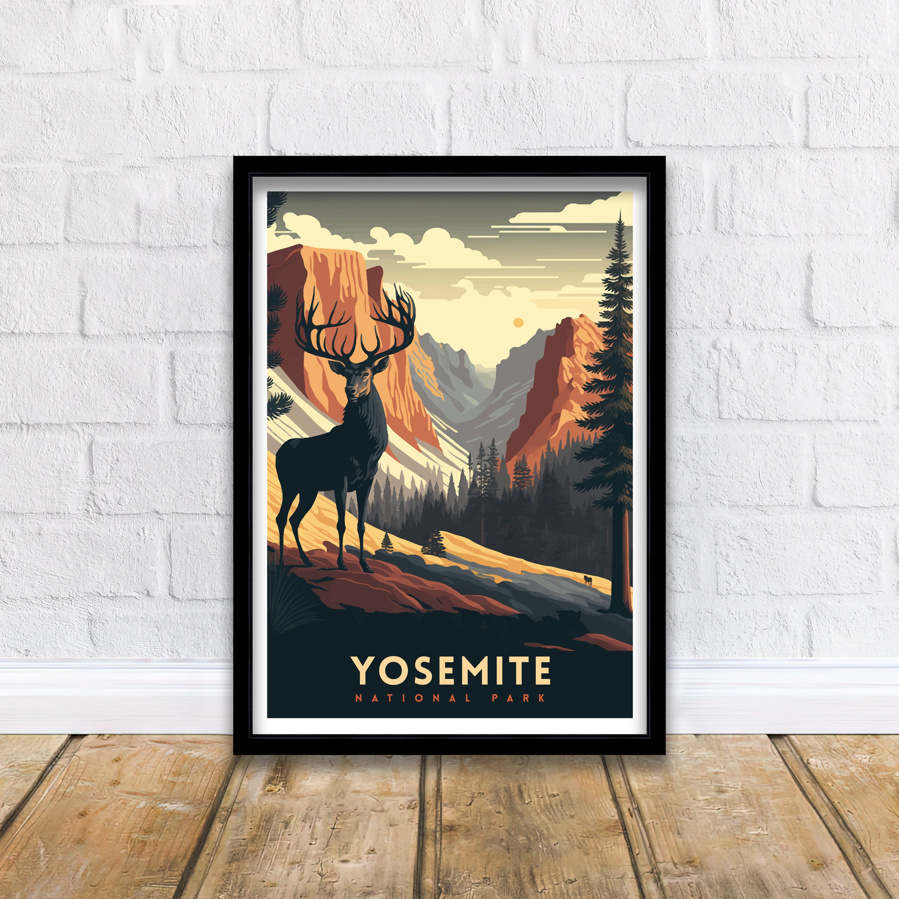 Yosemite National Park Art Print | Adventure Travel Poster
