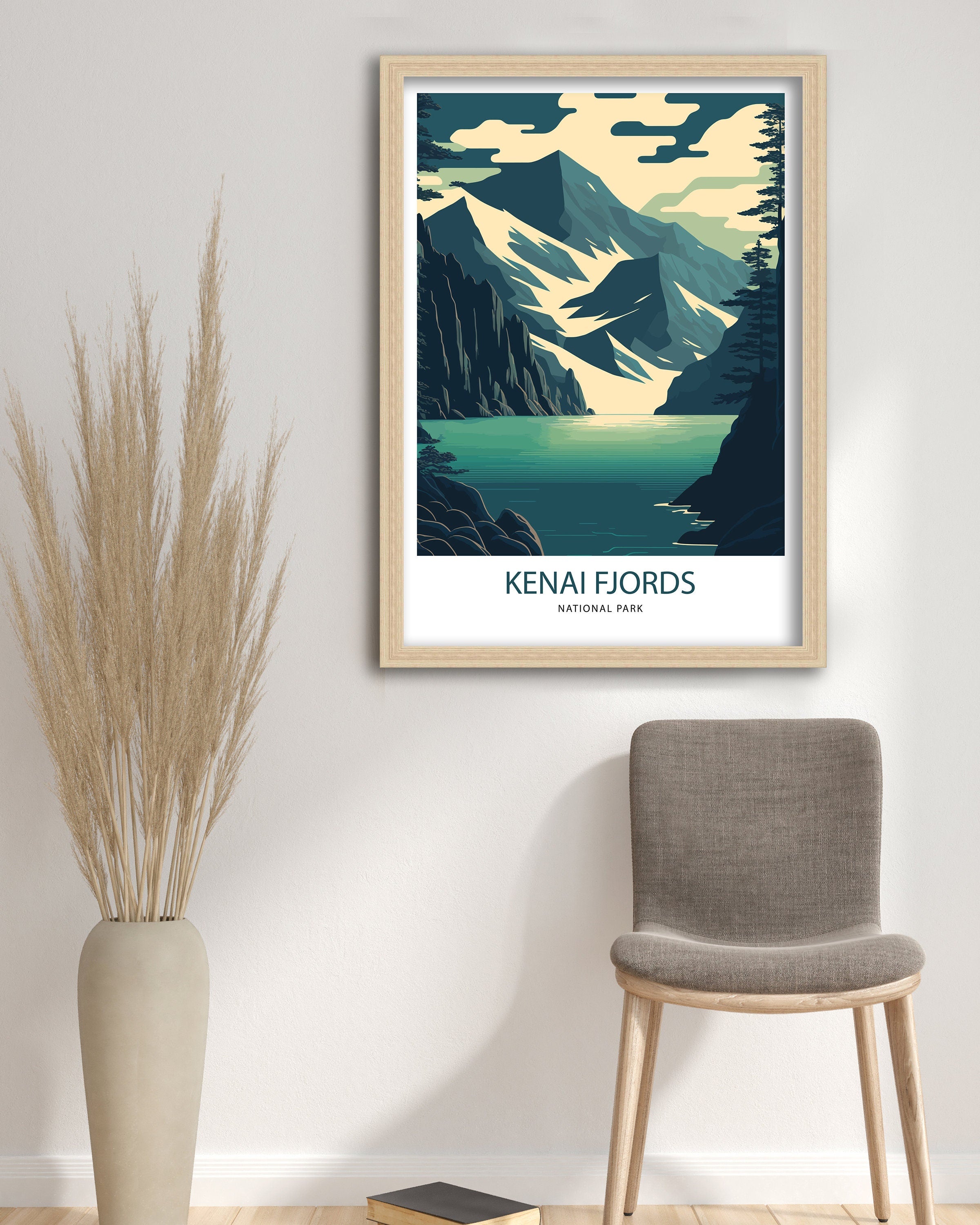 Kenai Fjords National Park Art Print | Alaska Travel Poster