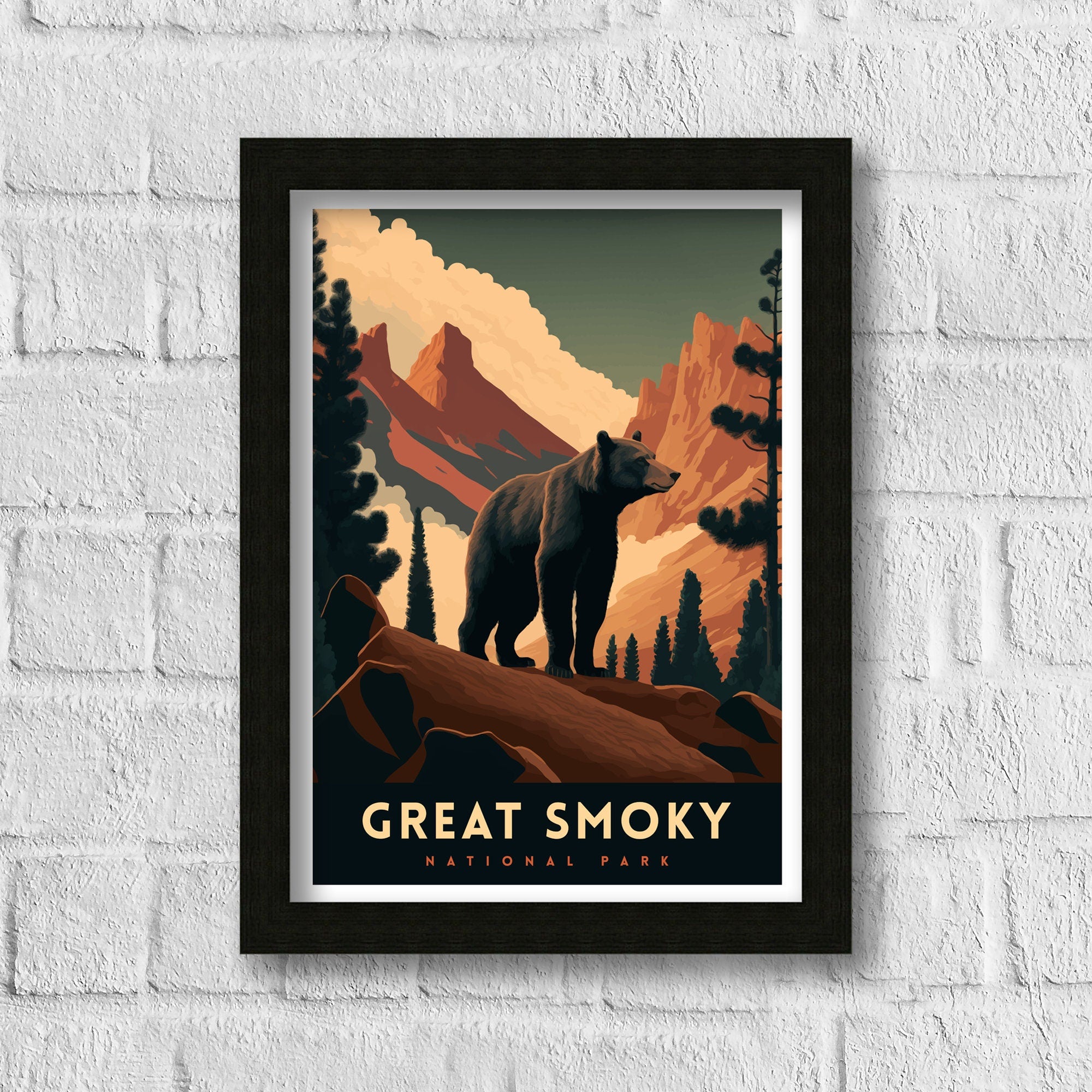 Great Smoky Mountains Art Print | National Park Poster