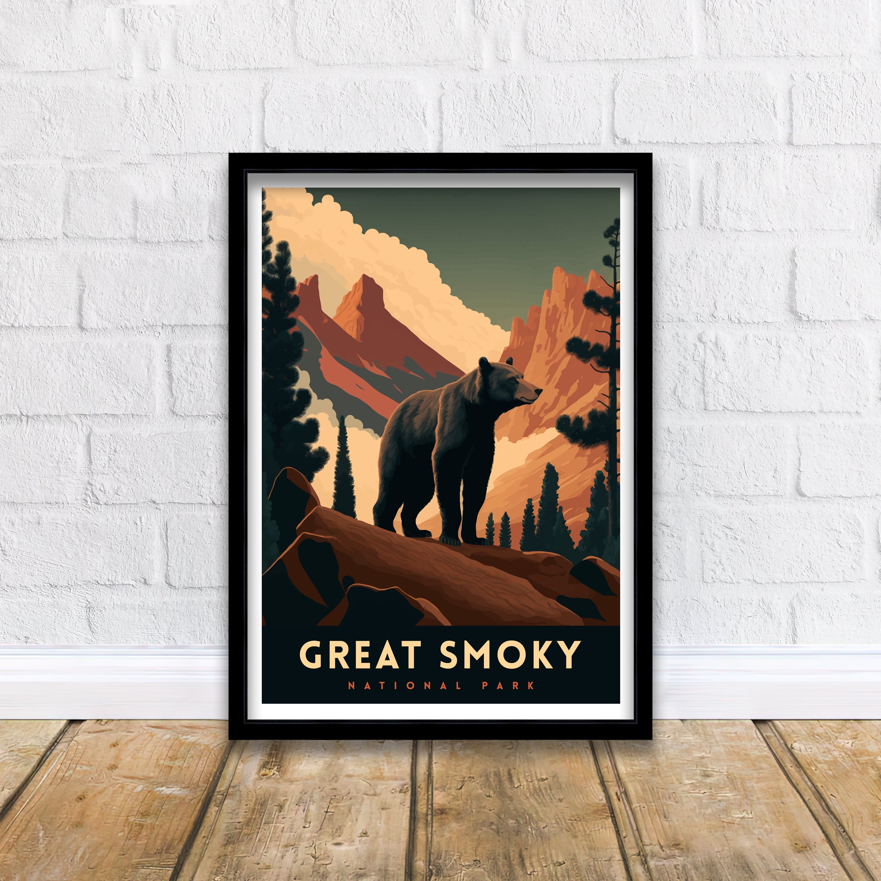 Great Smoky Mountains Art Print | National Park Poster