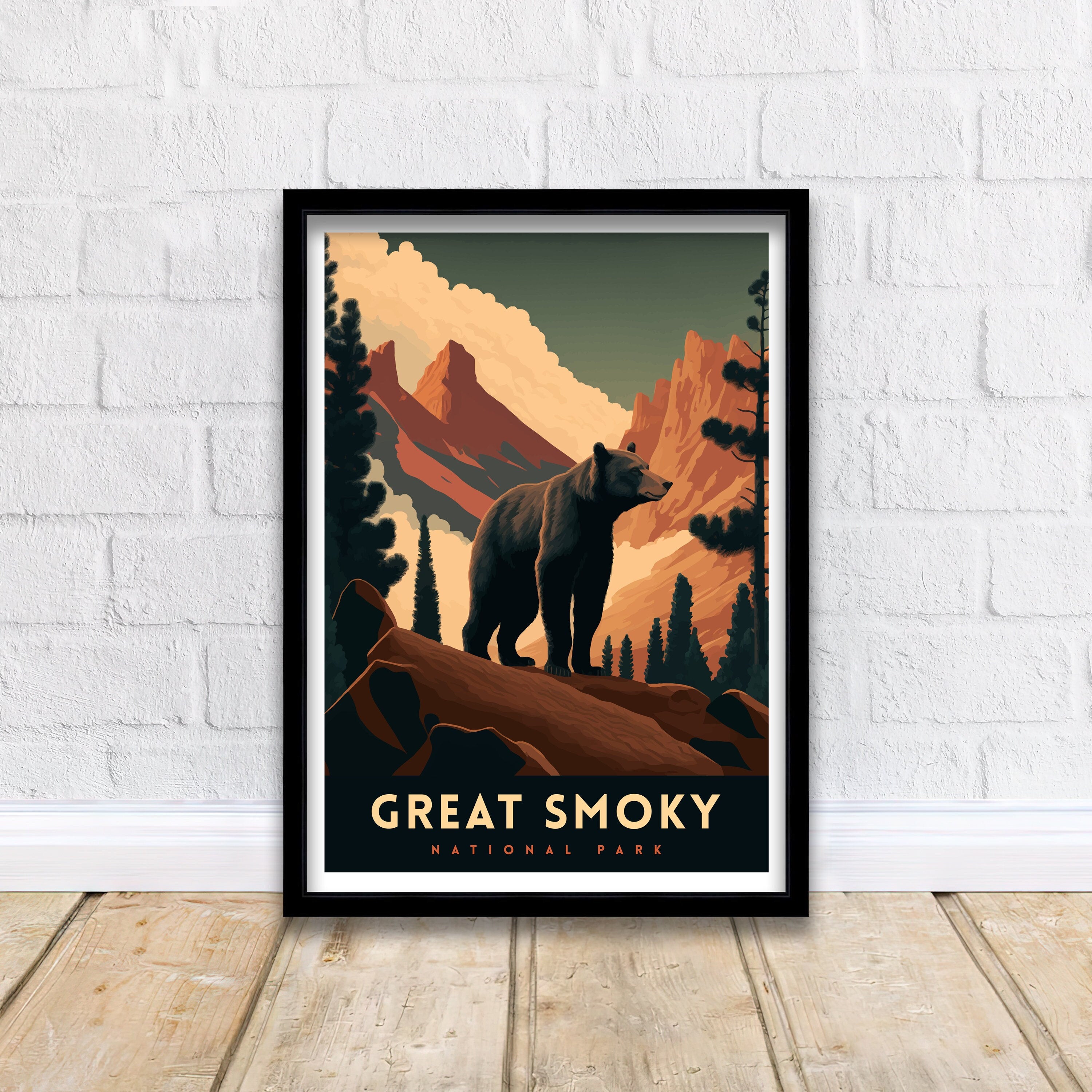 Great Smoky Mountains Art Print | National Park Poster