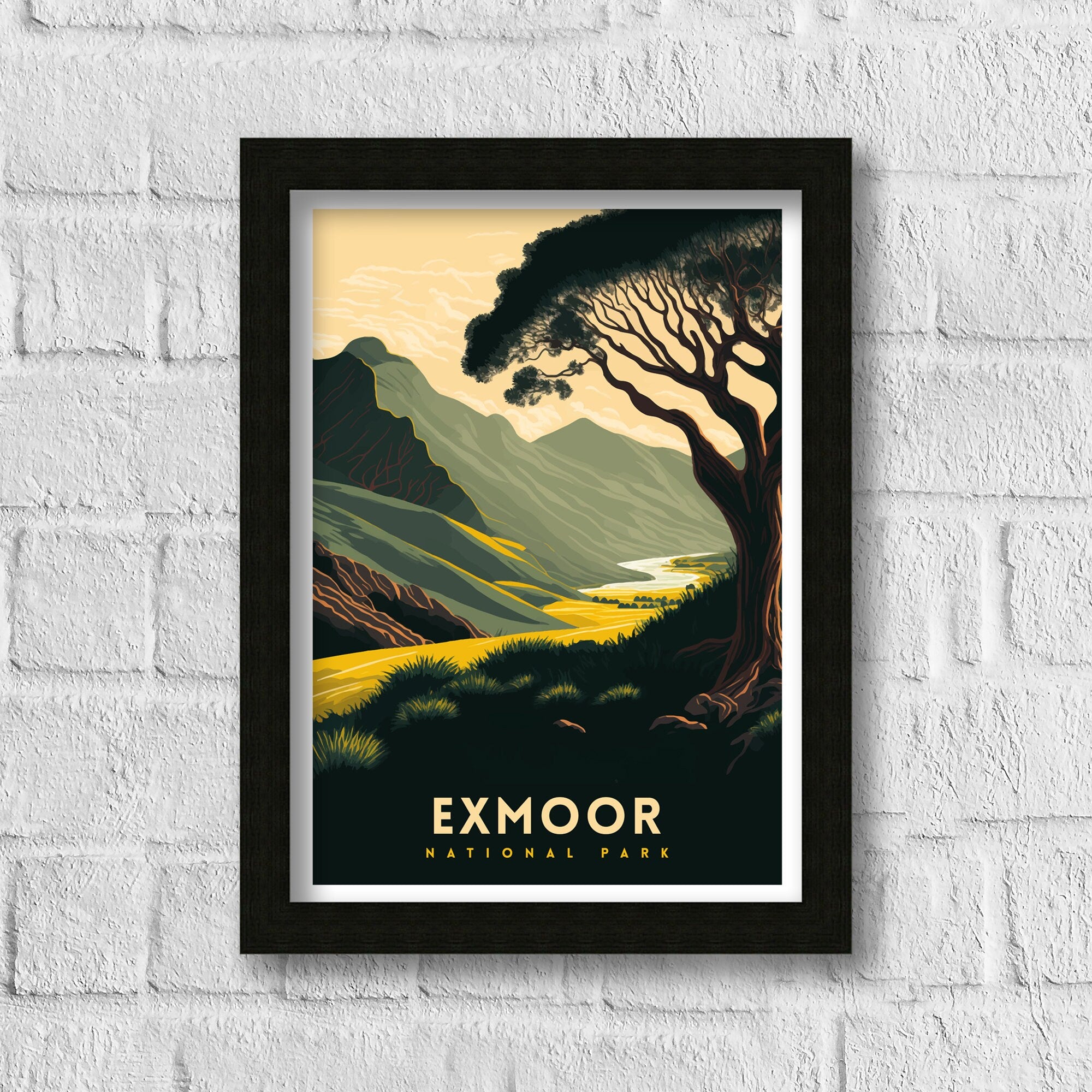 Exmoor National Park Art Print | UK Travel Poster