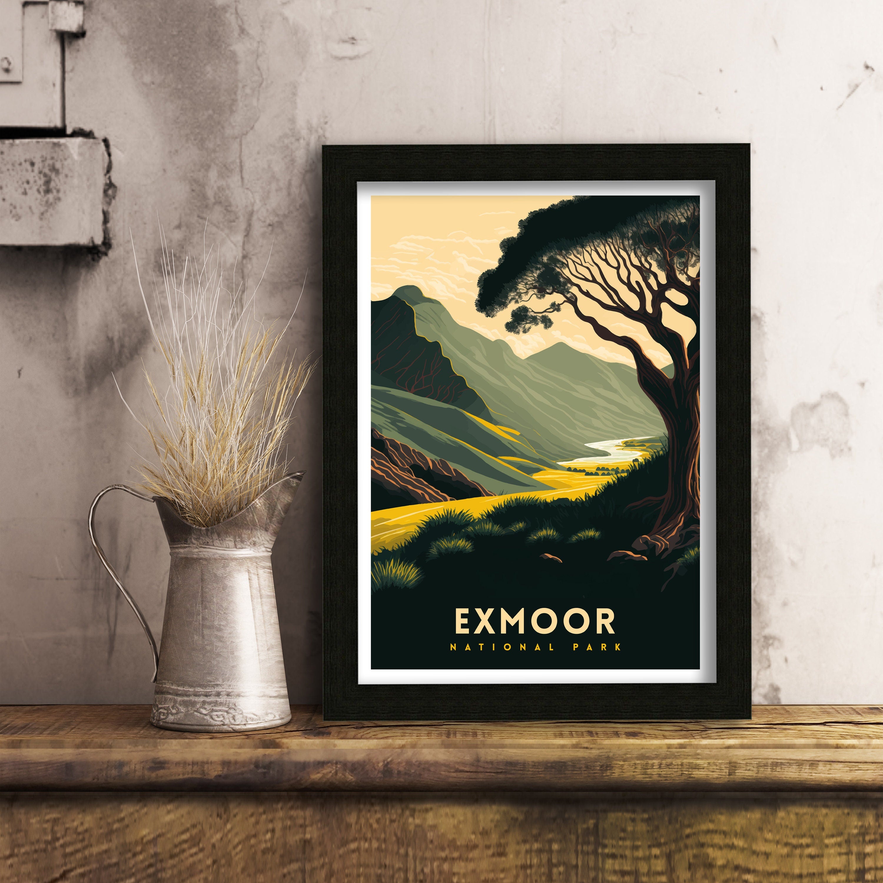 Exmoor National Park Art Print | UK Travel Poster