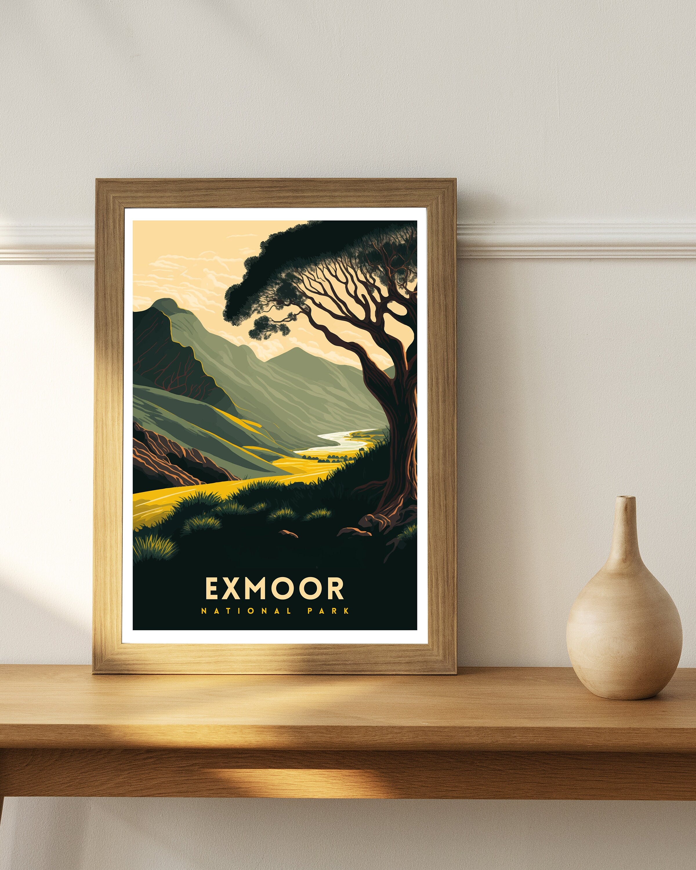 Exmoor National Park Art Print | UK Travel Poster