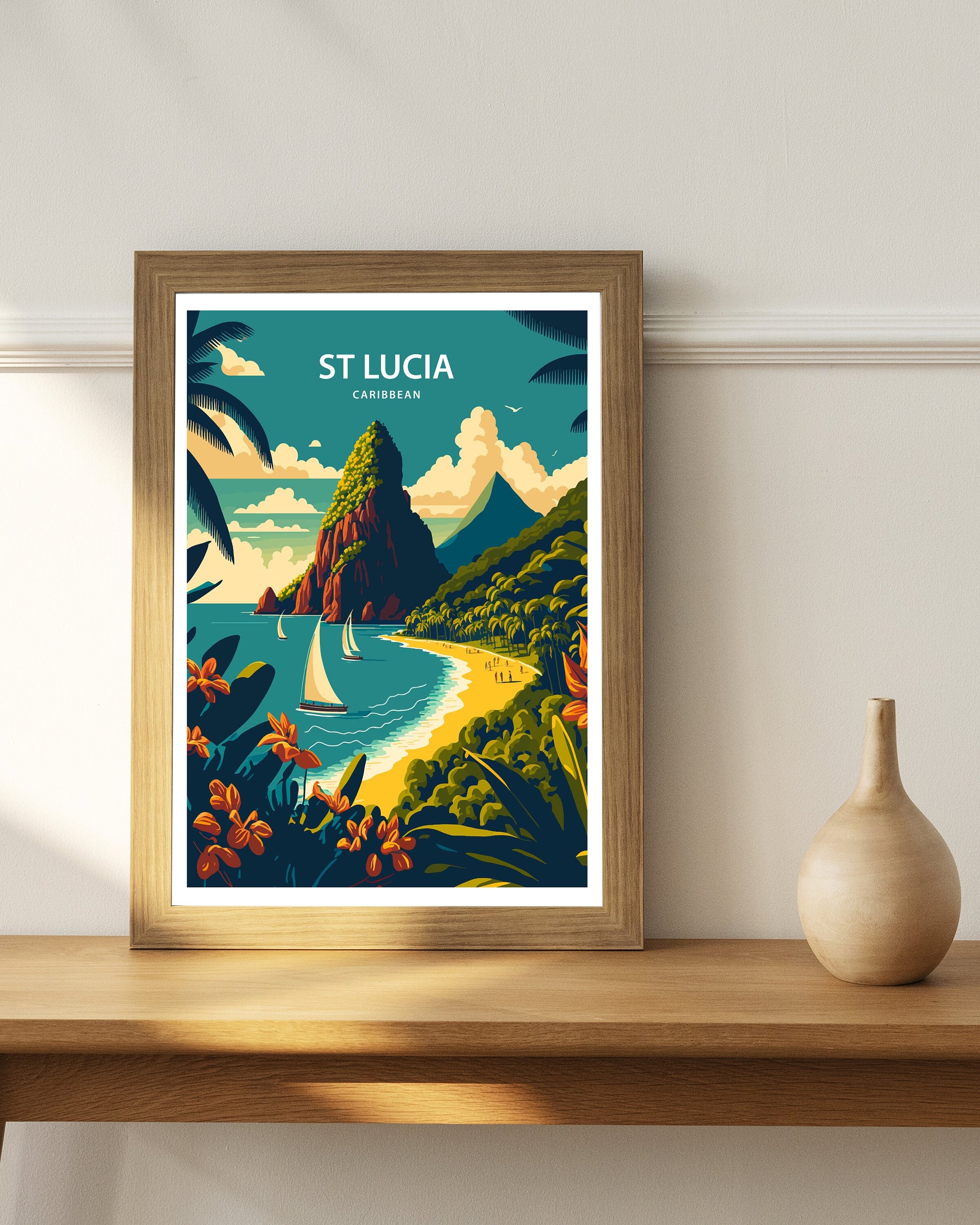 St. Lucia Art Print | Caribbean Island Wall Art