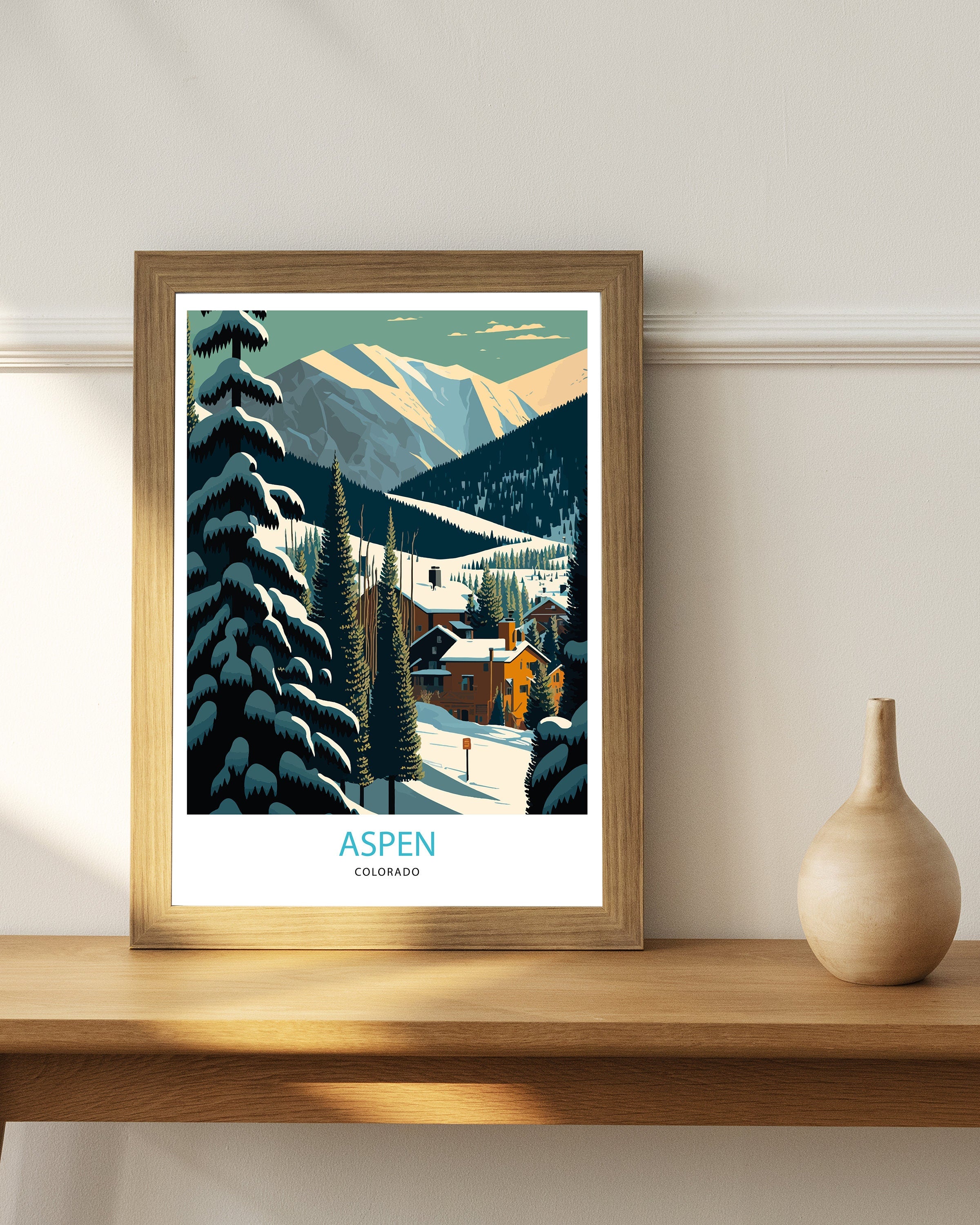Aspen Colorado Art Print | Mountain Travel Poster