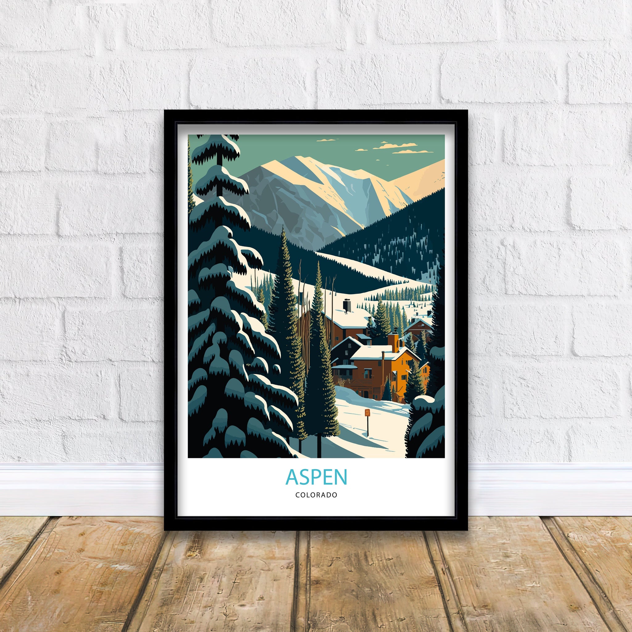 Aspen Colorado Art Print | Mountain Travel Poster