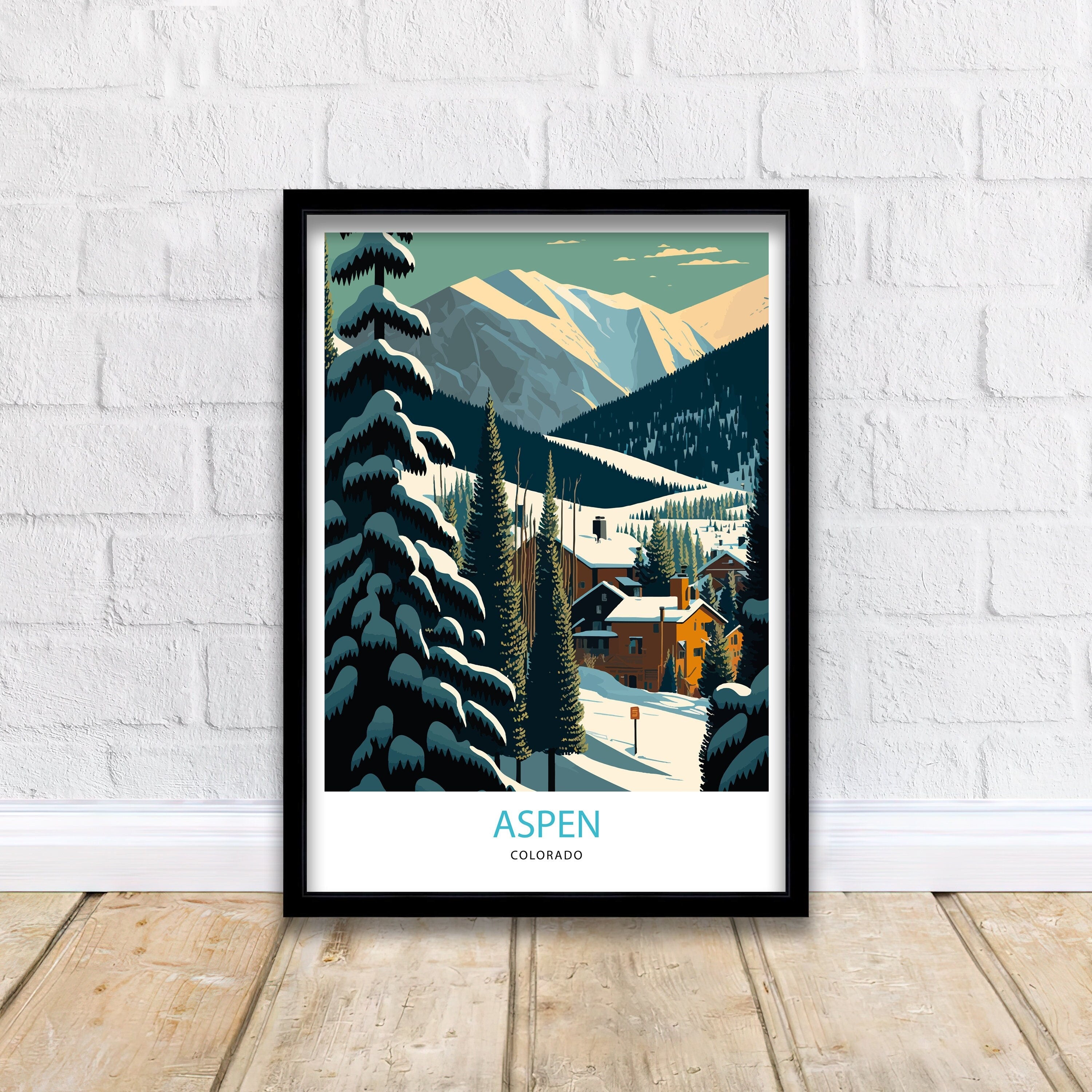 Aspen Colorado Art Print | Mountain Travel Poster