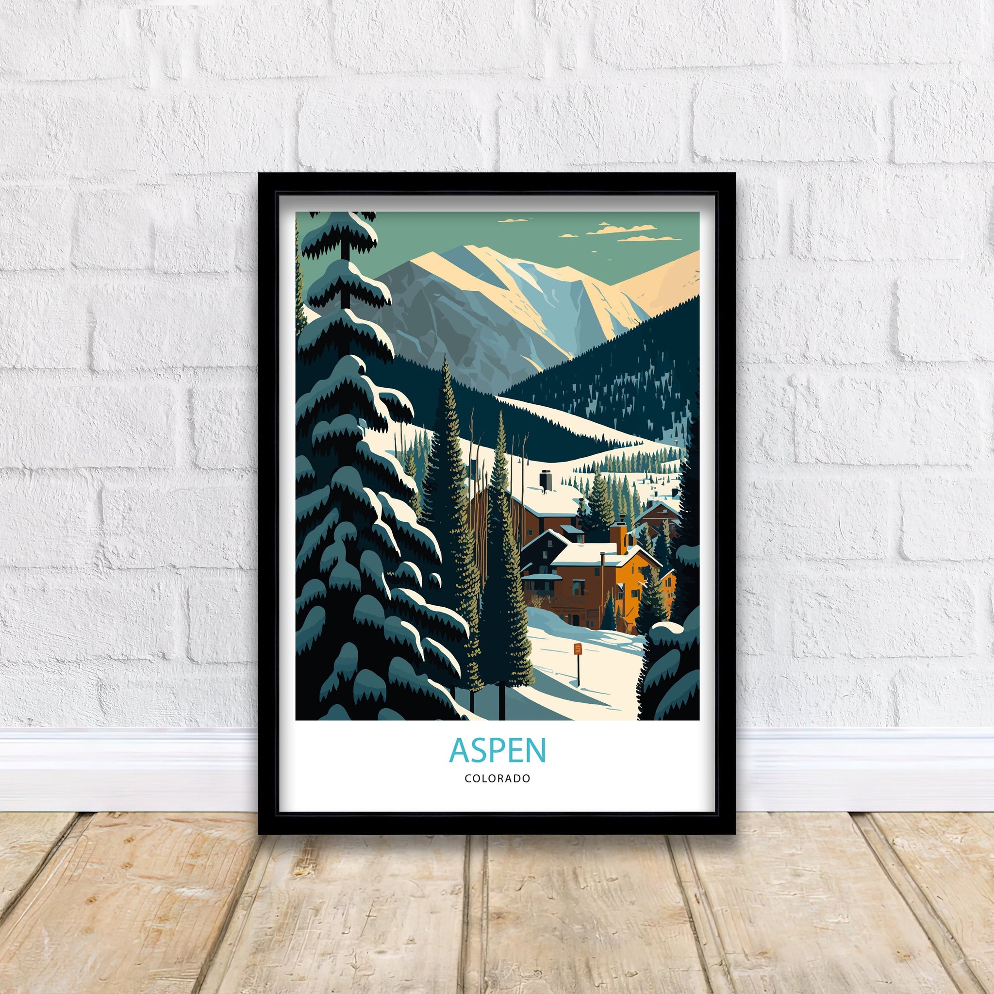 Aspen Colorado Art Print | Mountain Travel Poster