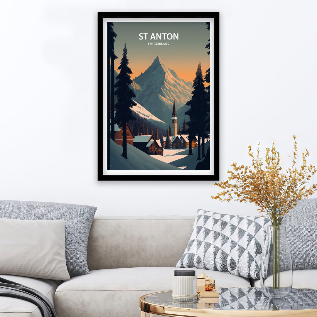 St Anton Travel Poster