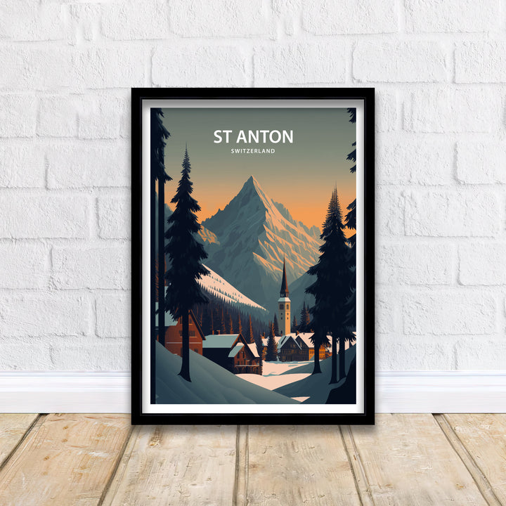 St Anton Travel Poster