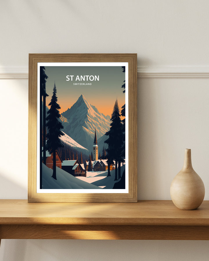 St Anton Travel Poster