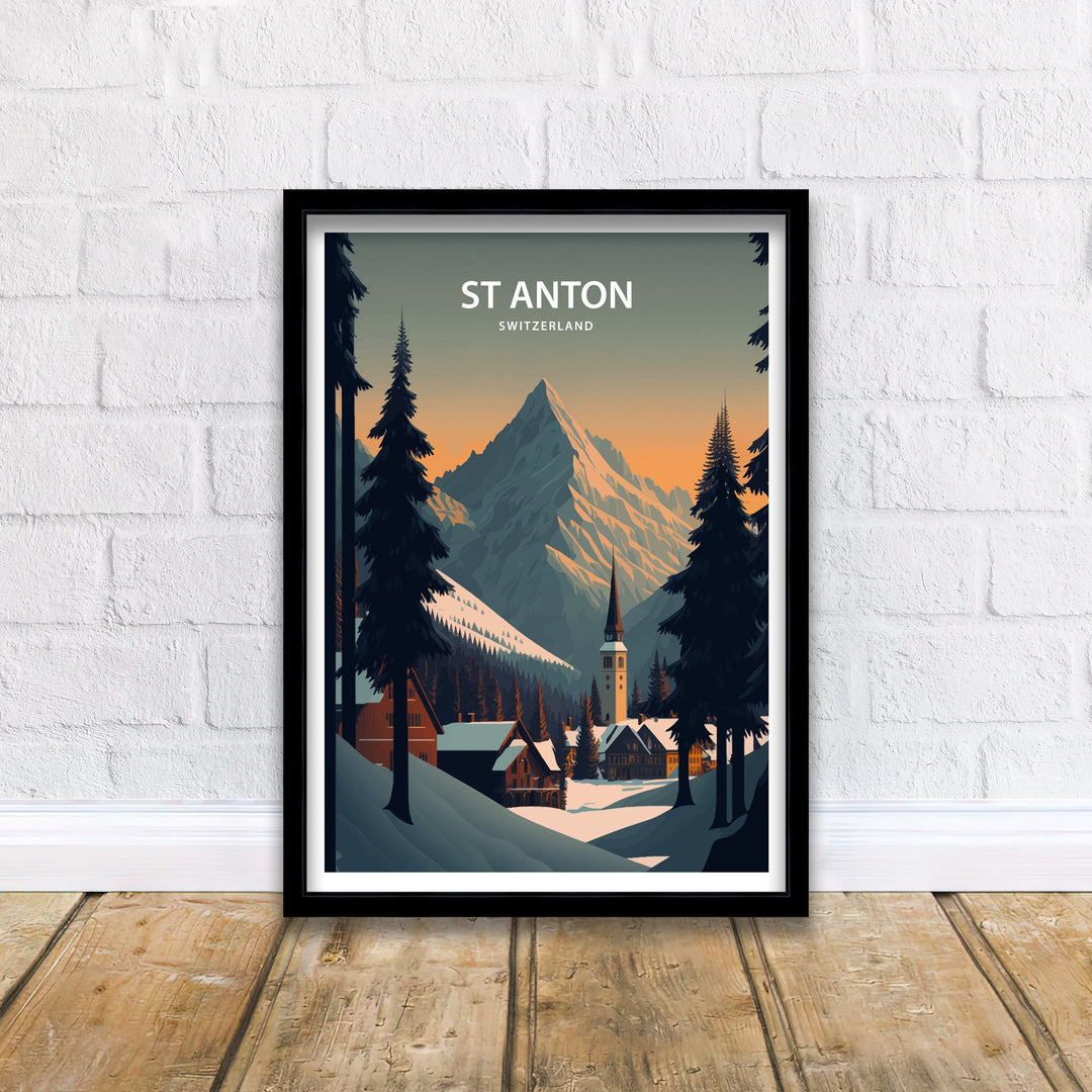 St Anton Travel Poster