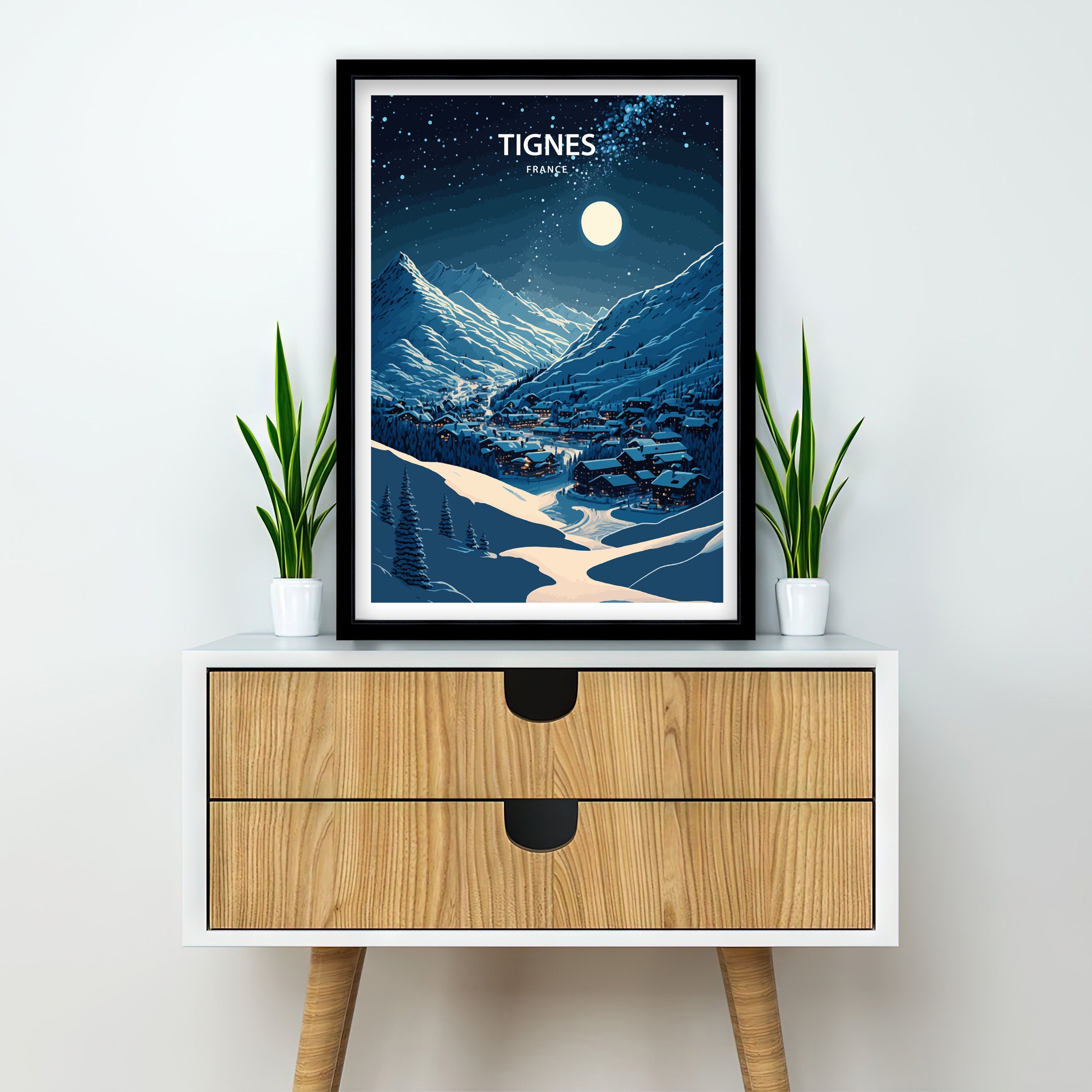 Tignes France Ski Print | French Alps Travel Poster