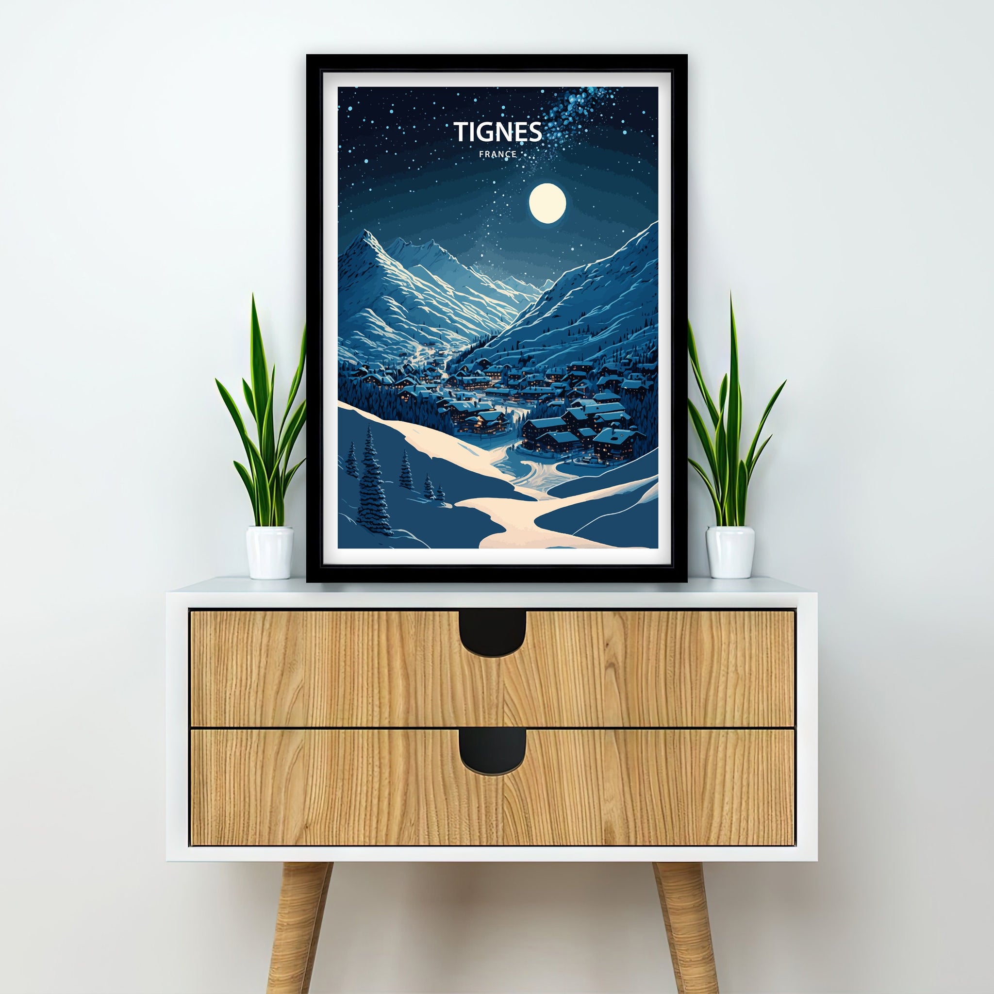 Tignes France Ski Print | French Alps Travel Poster