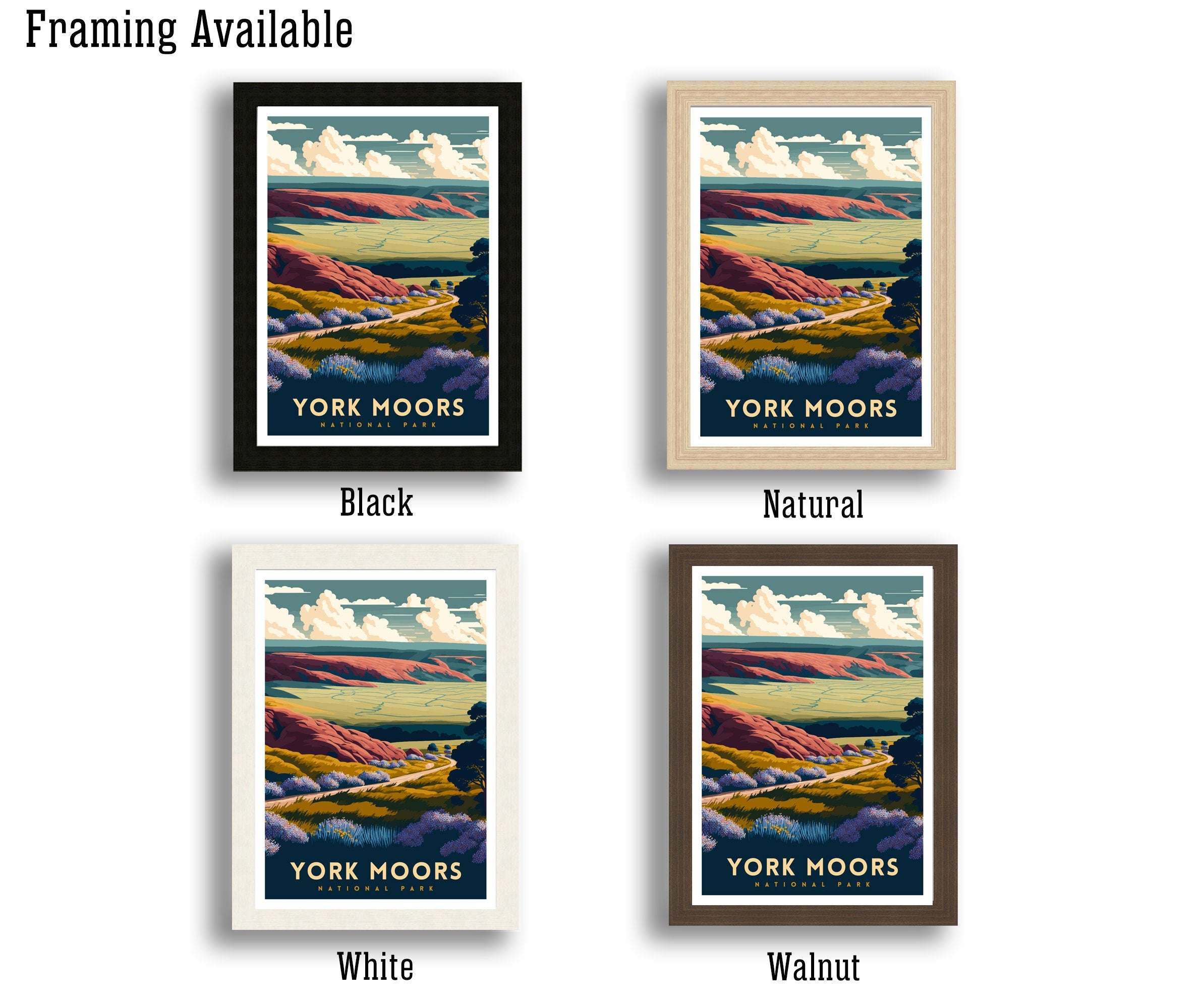 North York Moors Art Print | Yorkshire Travel Poster