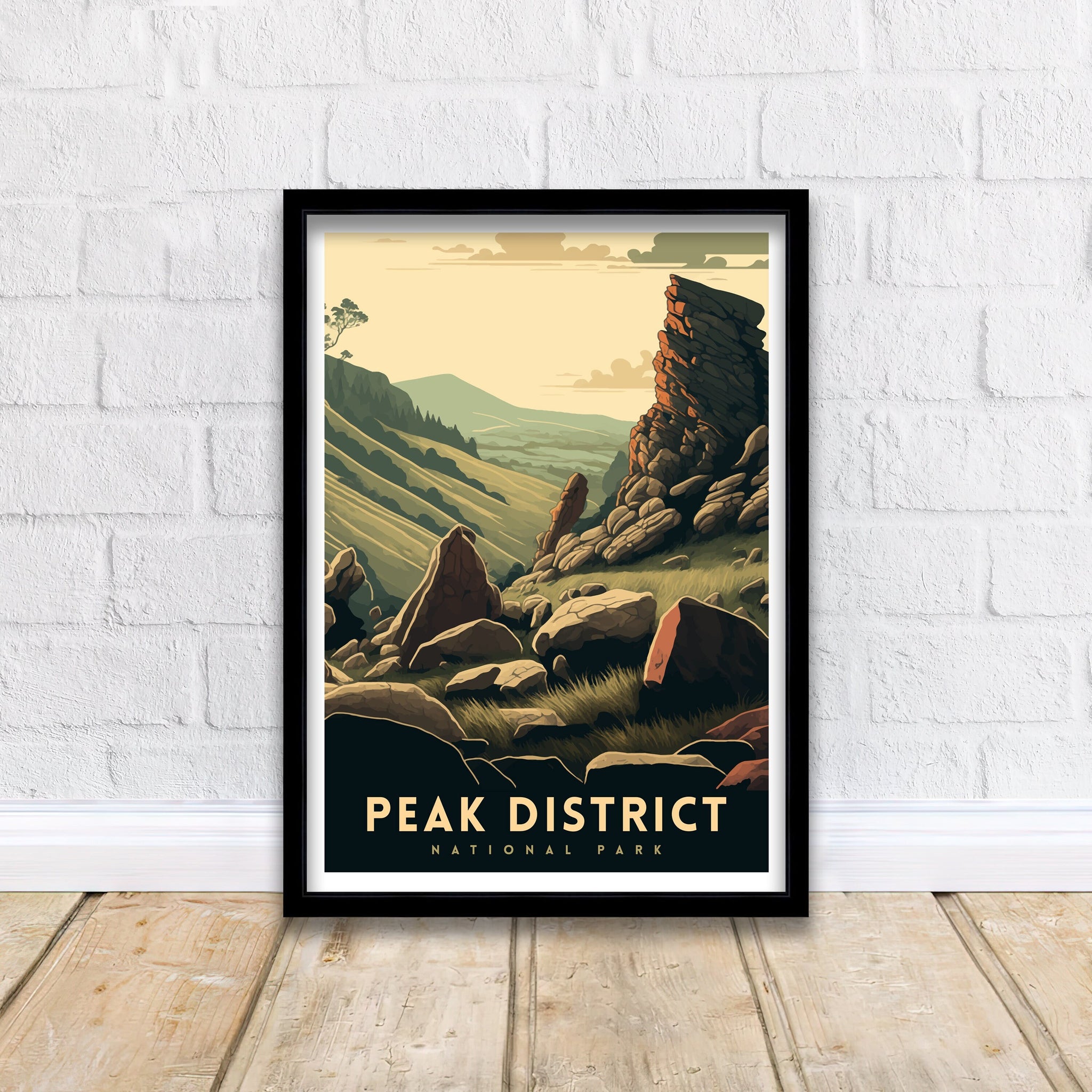 Peak District Art Print | England Travel Poster