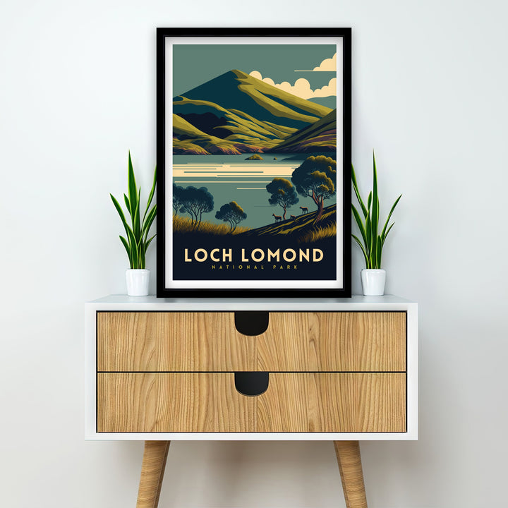 Loch Lomond Travel Poster Scotland