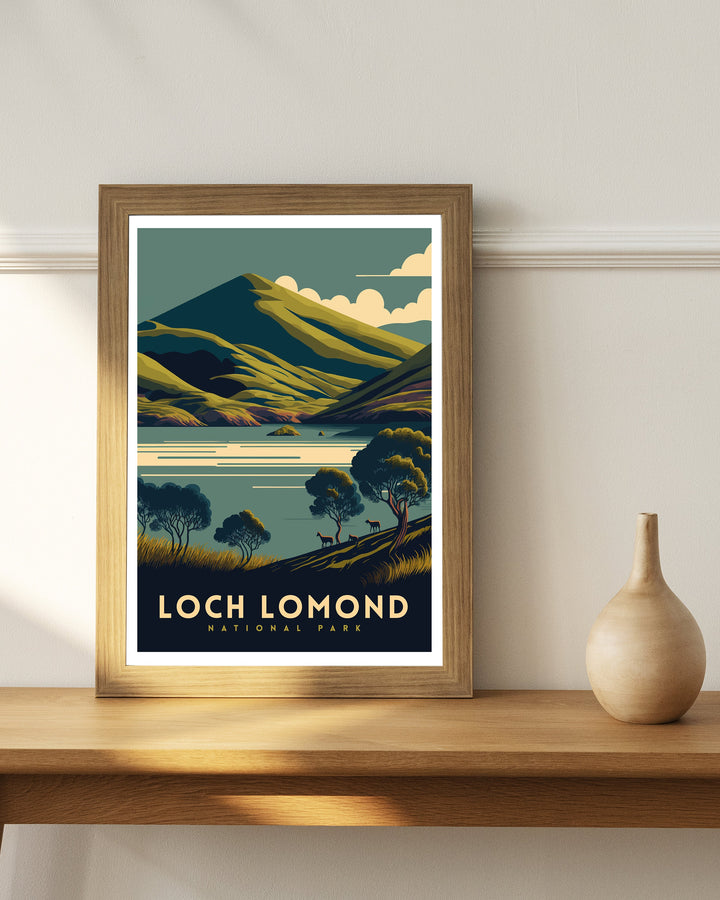 Loch Lomond Travel Poster Scotland