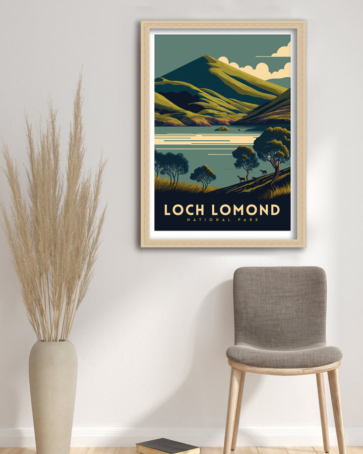 Loch Lomond Travel Poster Scotland