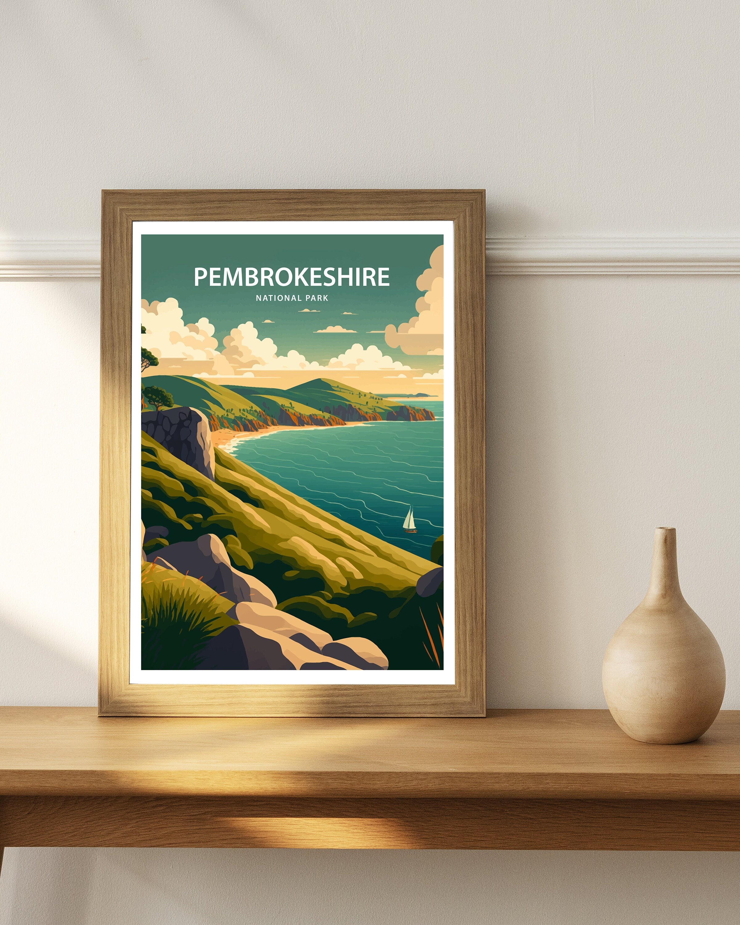 Pembrokeshire Coast Art Print | National Park Travel Poster