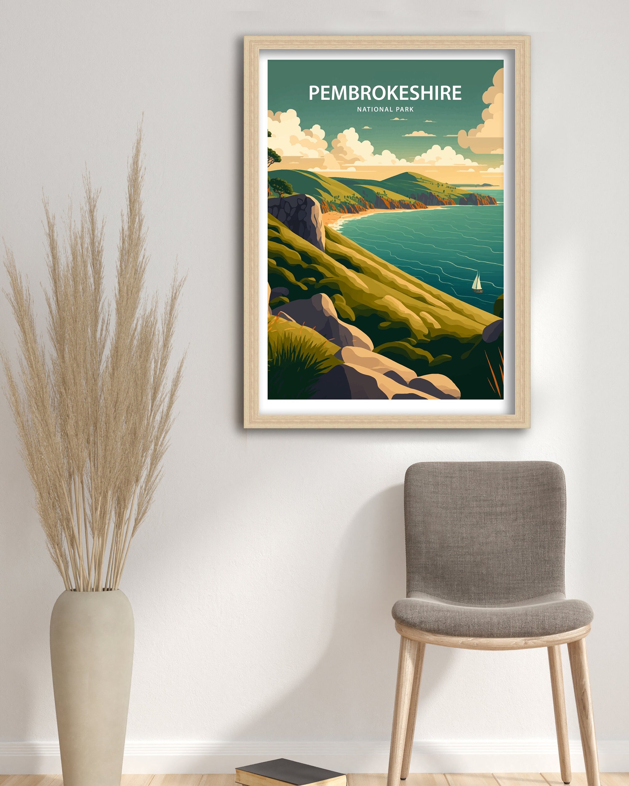 Pembrokeshire Coast Art Print | National Park Travel Poster