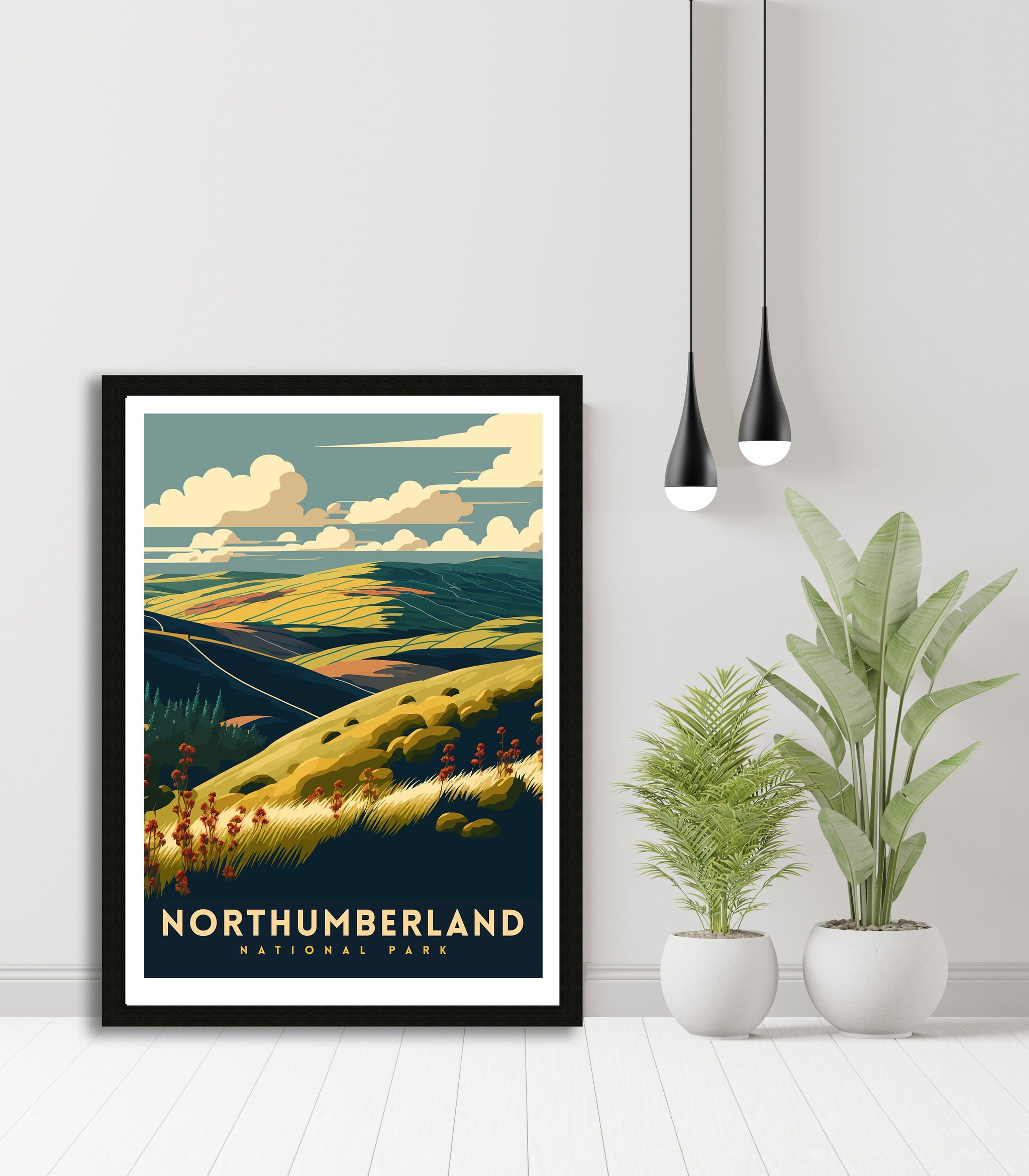 Northumberland National Park Art Print | Travel Poster