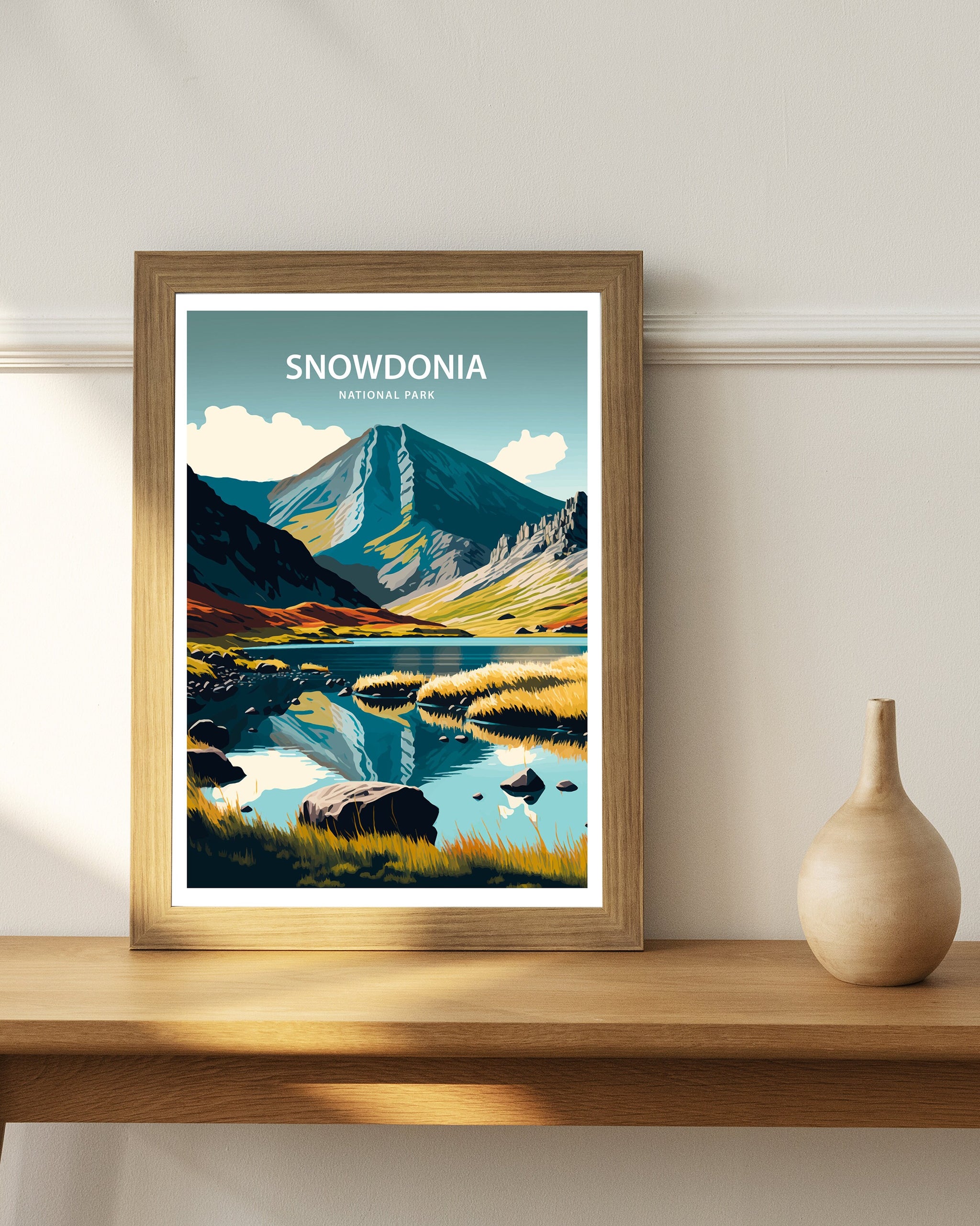 Snowdonia National Park Art Print | Wales Travel Poster