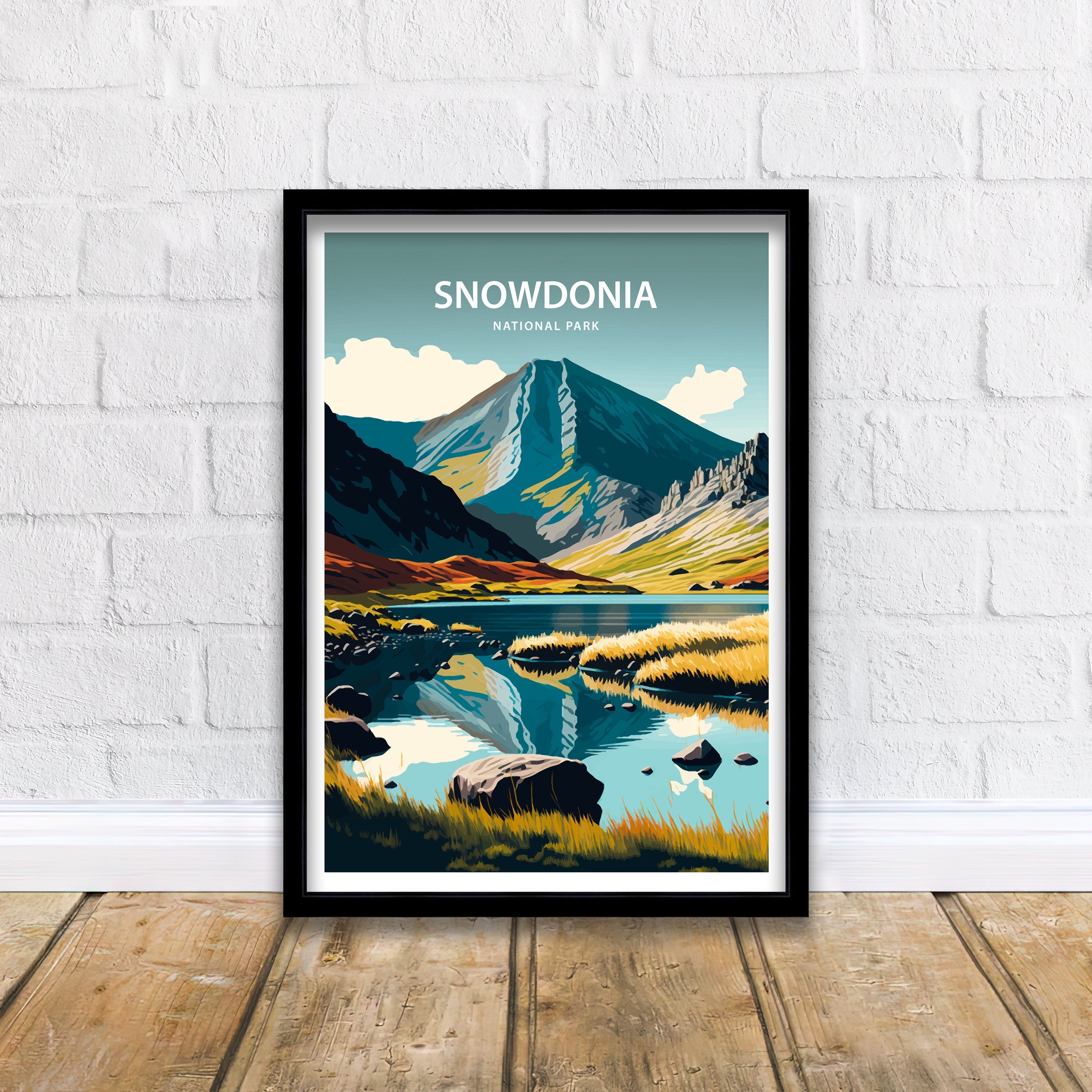 Snowdonia National Park Art Print | Wales Travel Poster