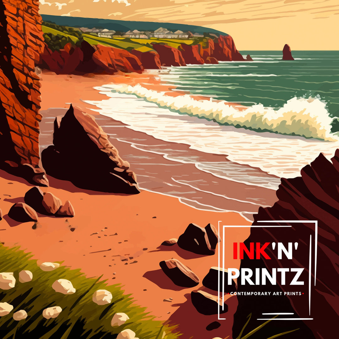 Sidmouth Travel Poster