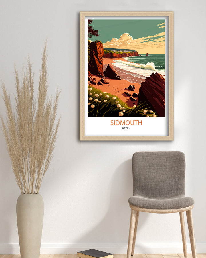 Sidmouth Travel Poster