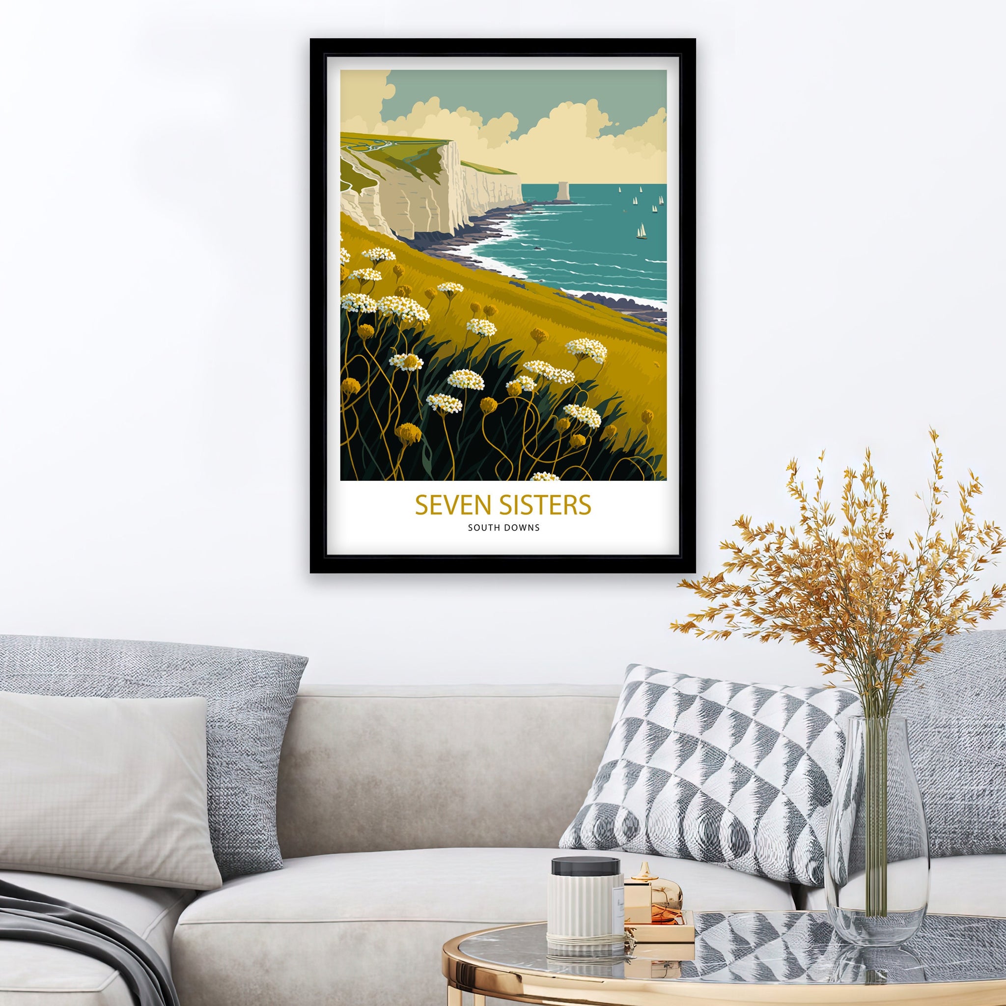 Seven Sisters Cliffs Art Print | East Sussex Coastal Wall Art