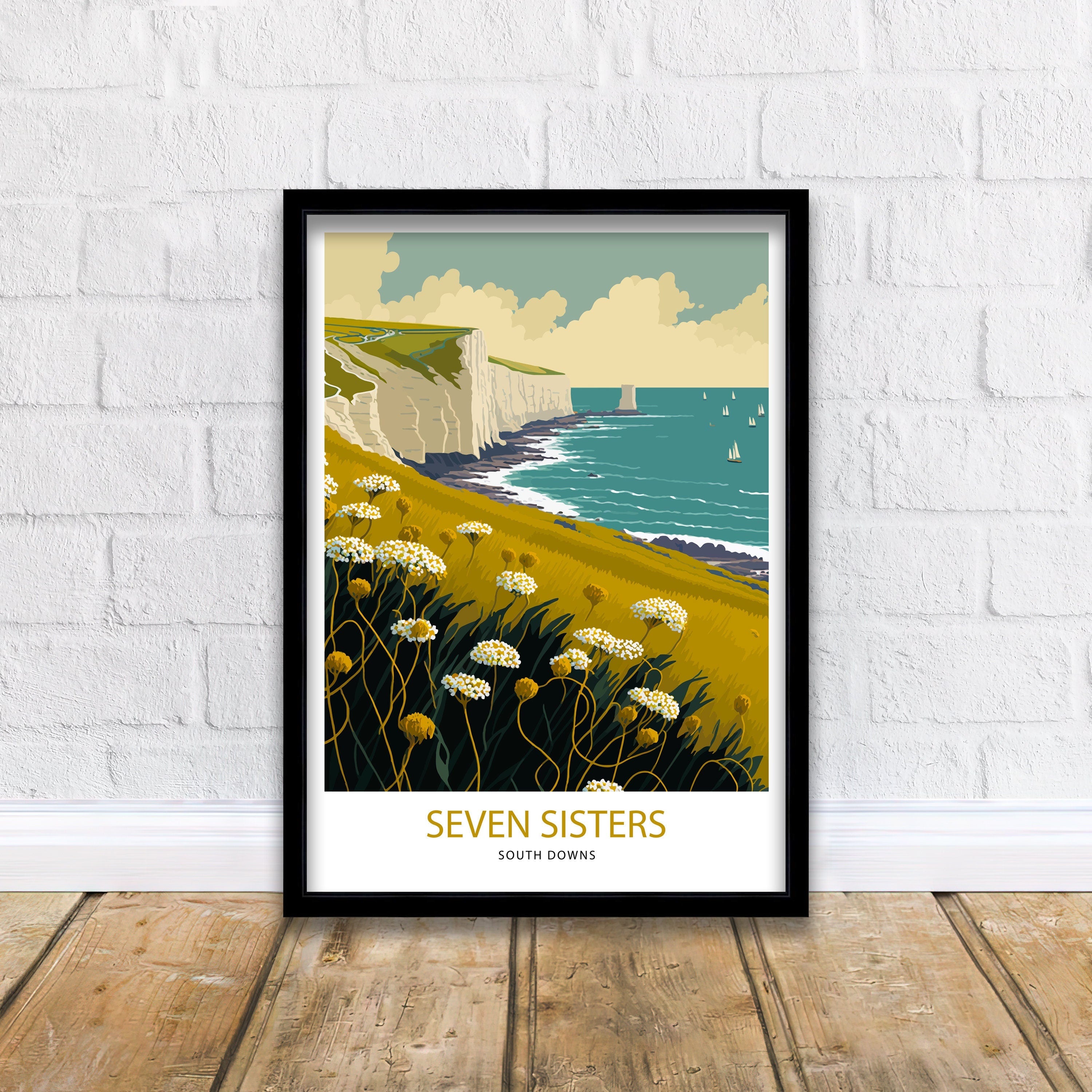 Seven Sisters Cliffs Art Print | East Sussex Coastal Wall Art