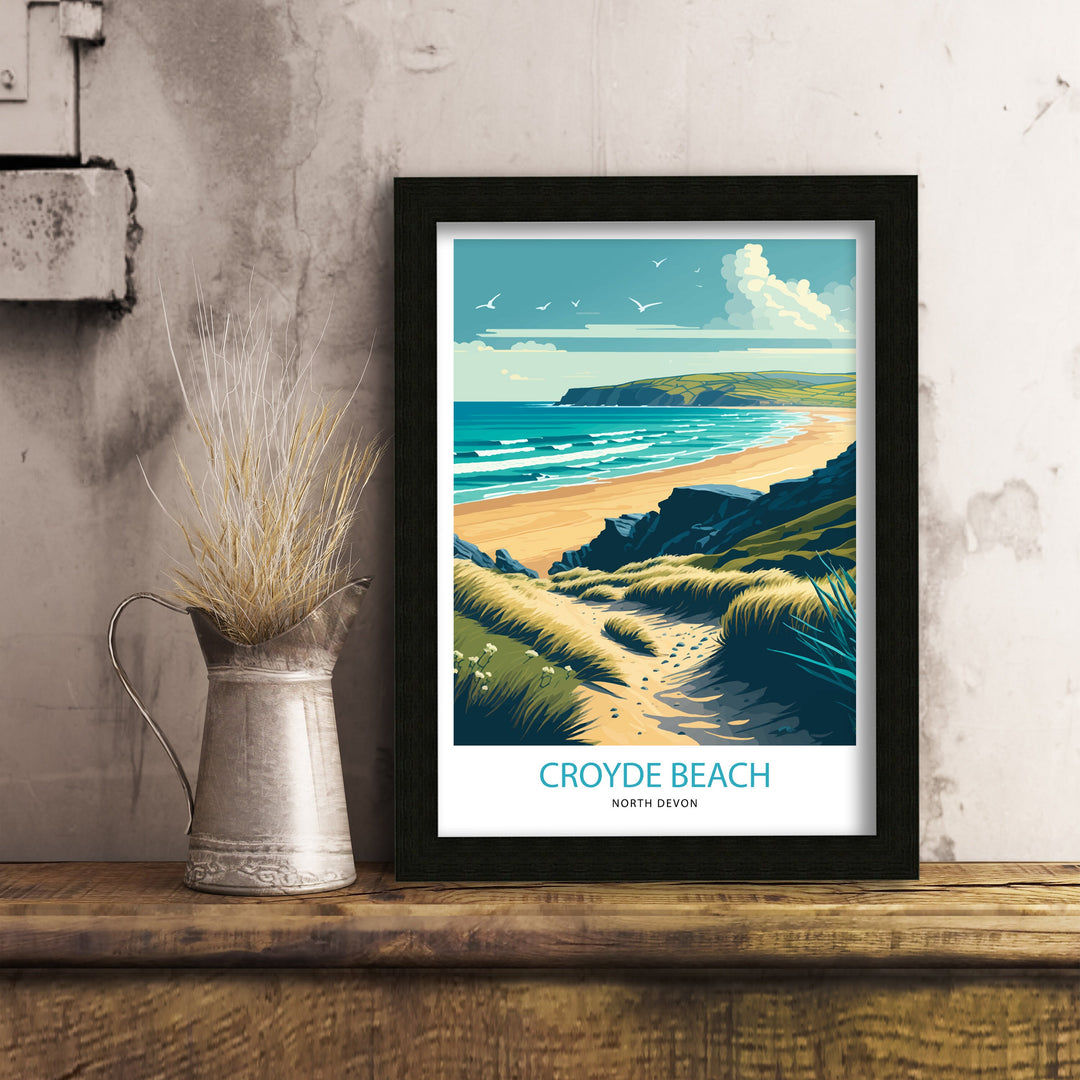 Croyde Bay Travel Poster