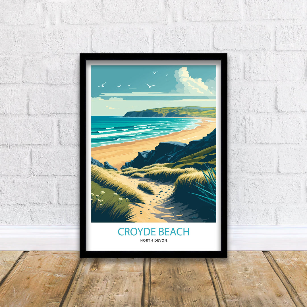 Croyde Bay Travel Poster