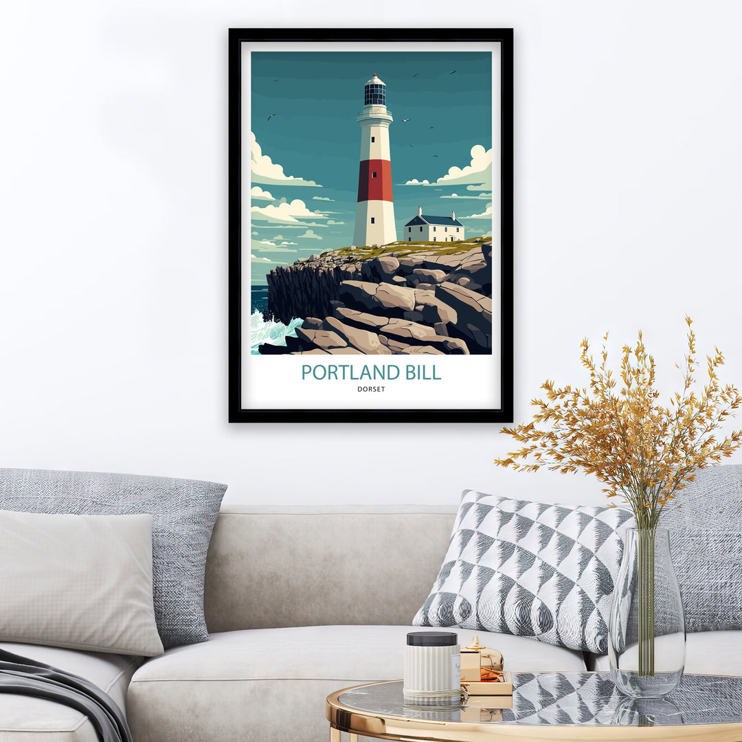 Portland Bill Travel Poster