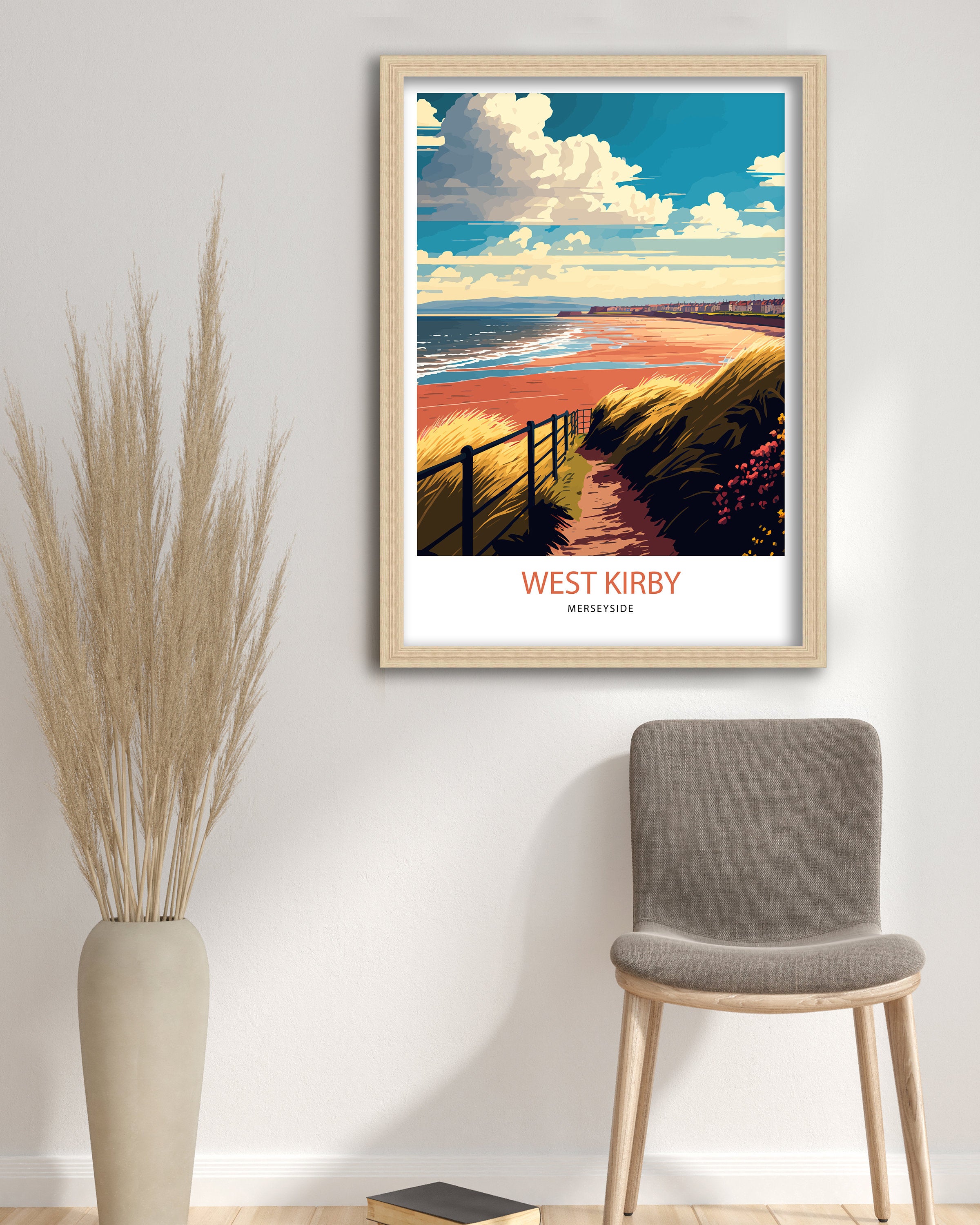West Kirby Beach Print | Merseyside Travel Poster
