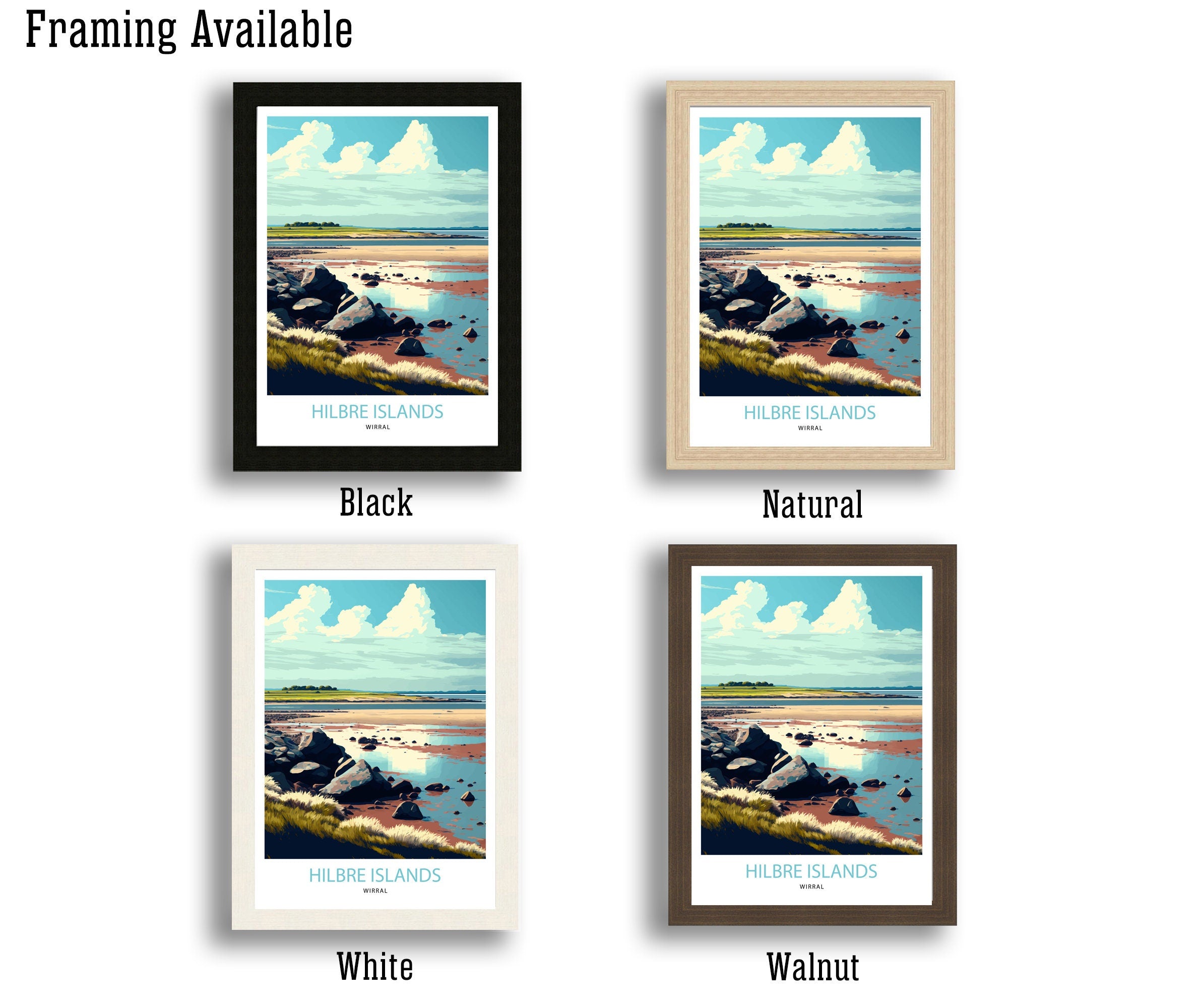 The Hilbre Islands Travel Print | Merseyside| Liverpool | Wirral | Travel Poster |