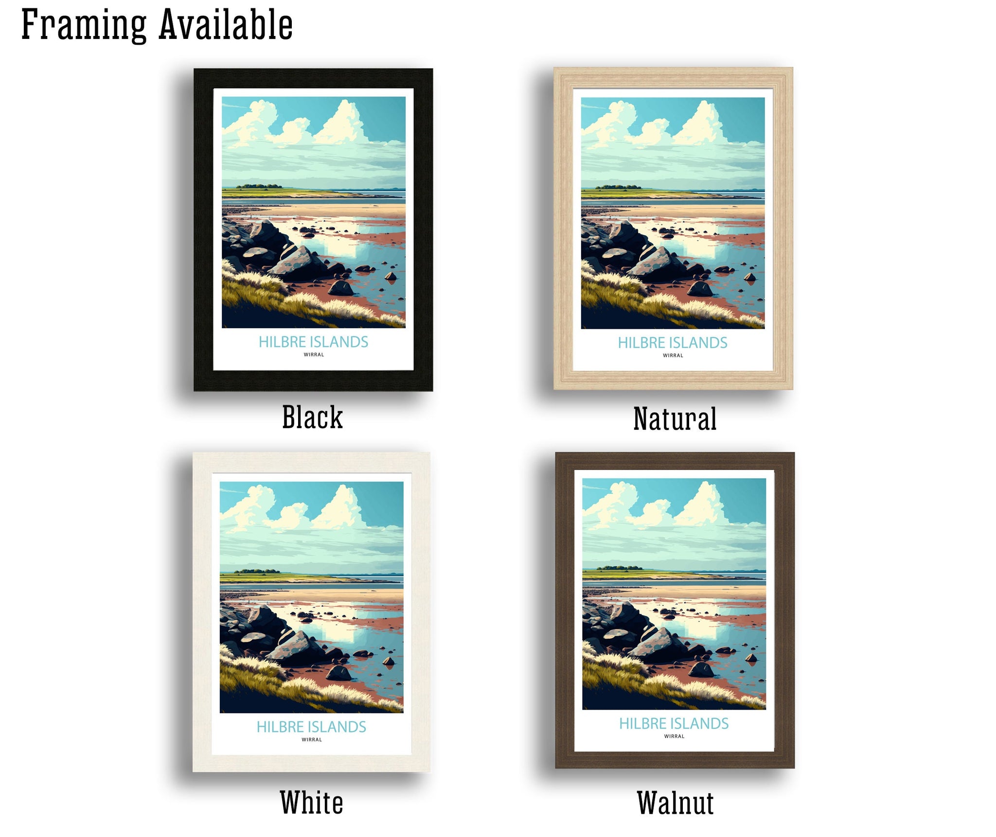 The Hilbre Islands Travel Print | Merseyside| Liverpool | Wirral | Travel Poster |