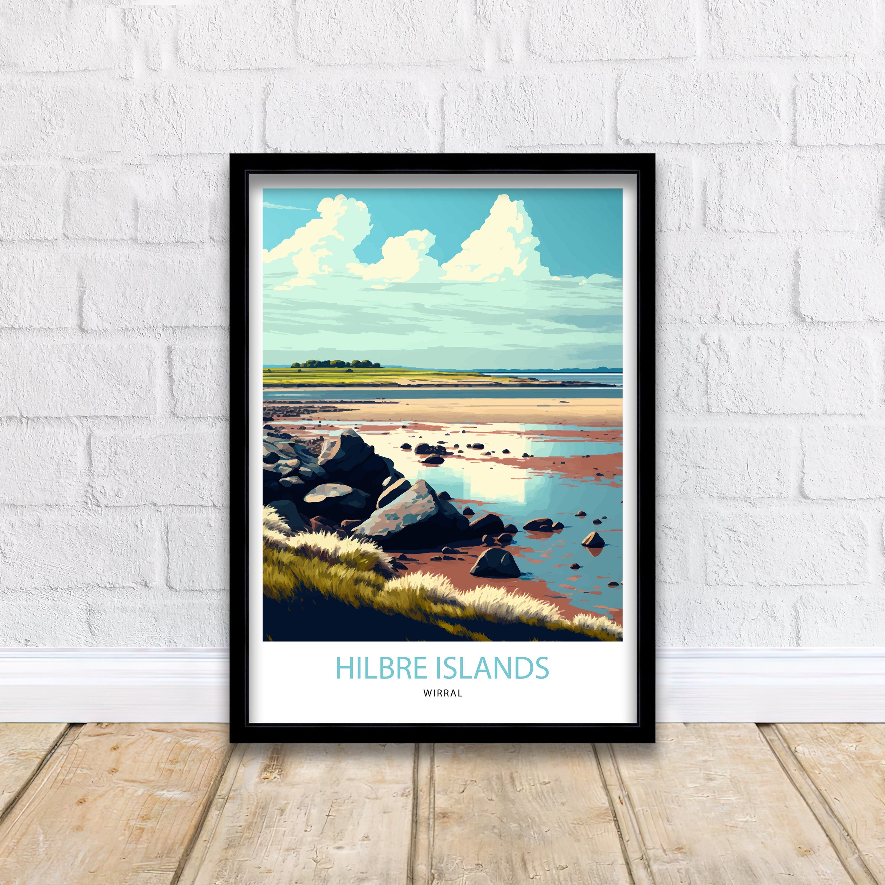 The Hilbre Islands Travel Print | Merseyside| Liverpool | Wirral | Travel Poster |