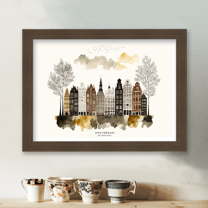 Amsterdam Skyline Art Poster