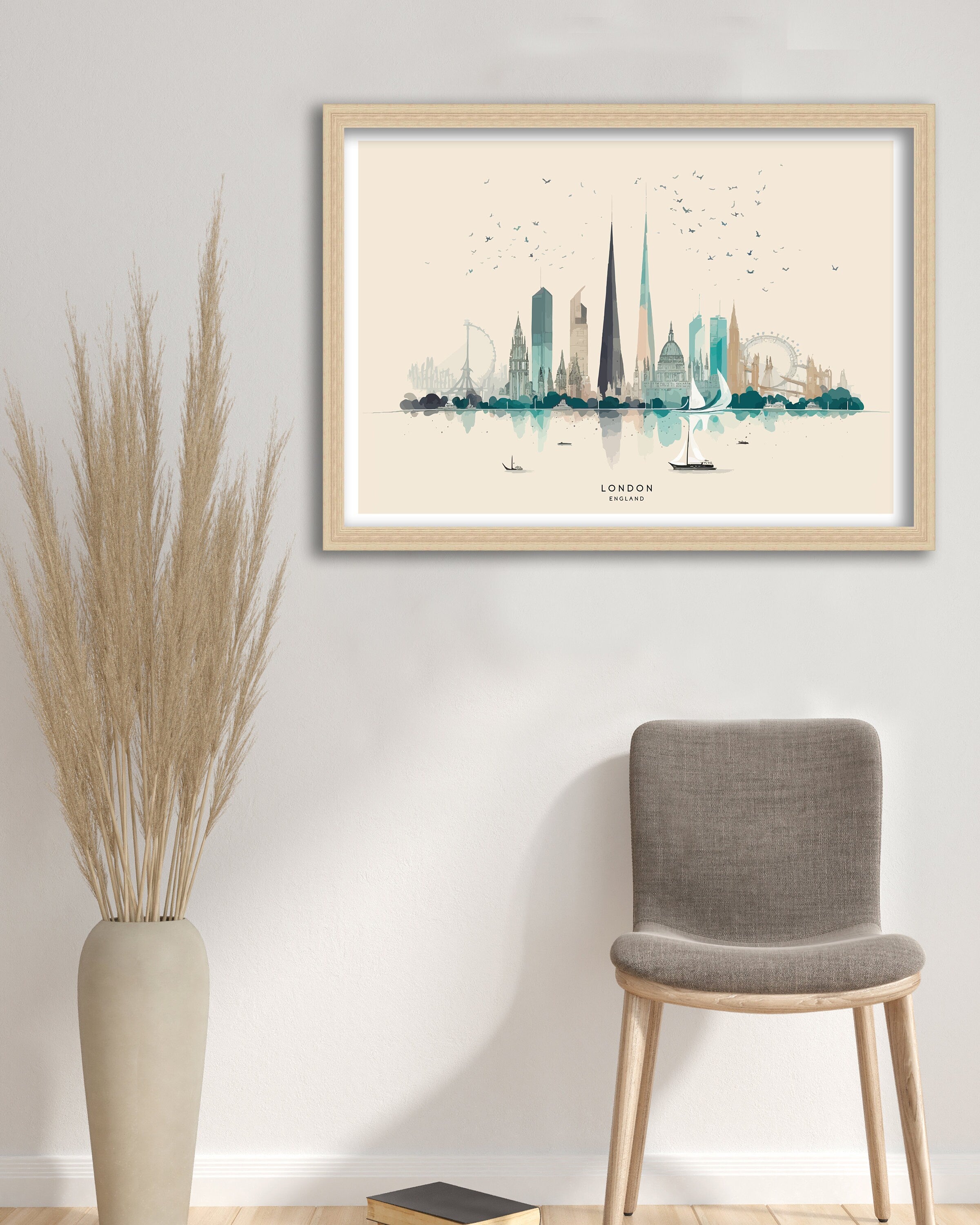 London Skyline Art Print | Modern Cityscape Poster
