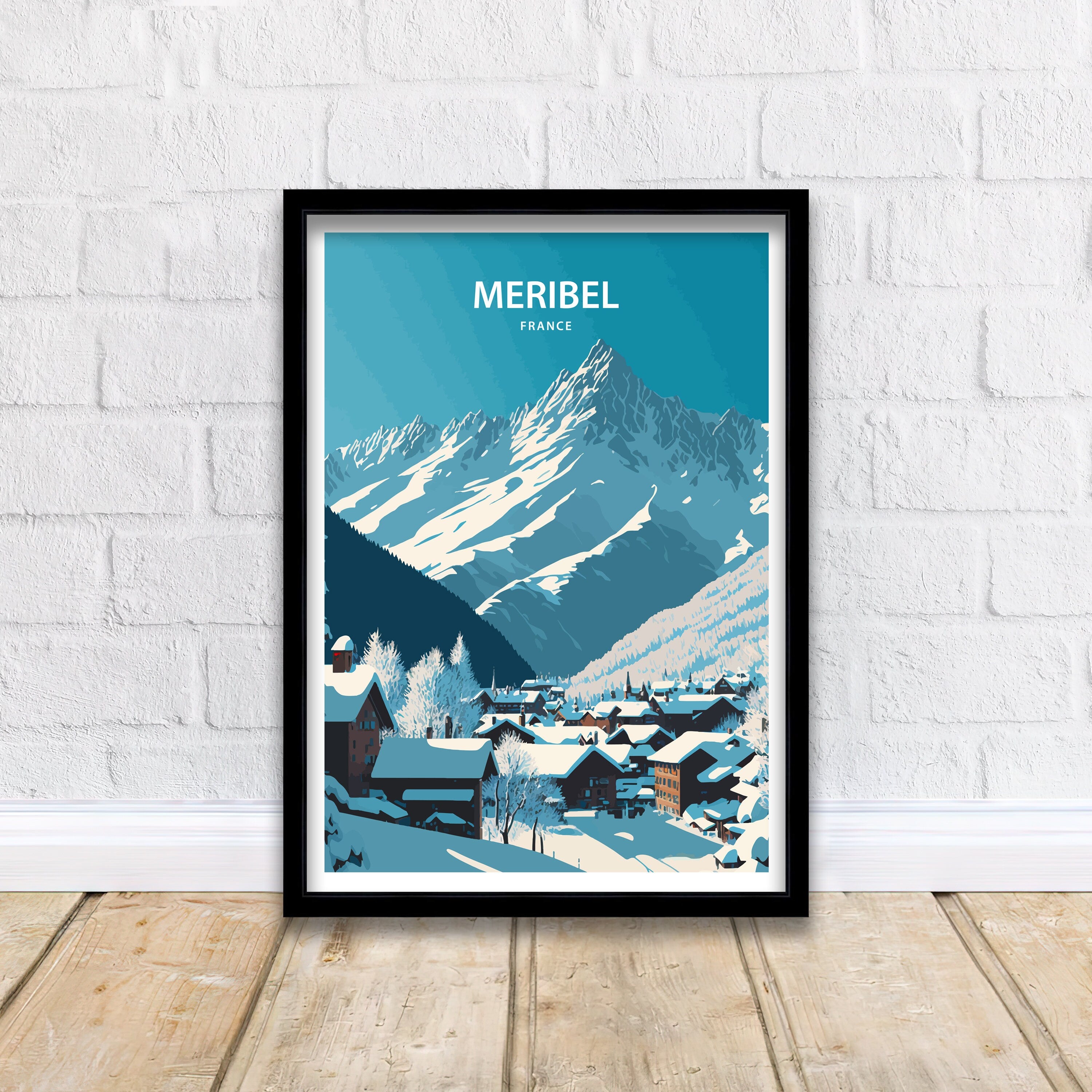 Meribel Ski Resort Print | France Travel Poster