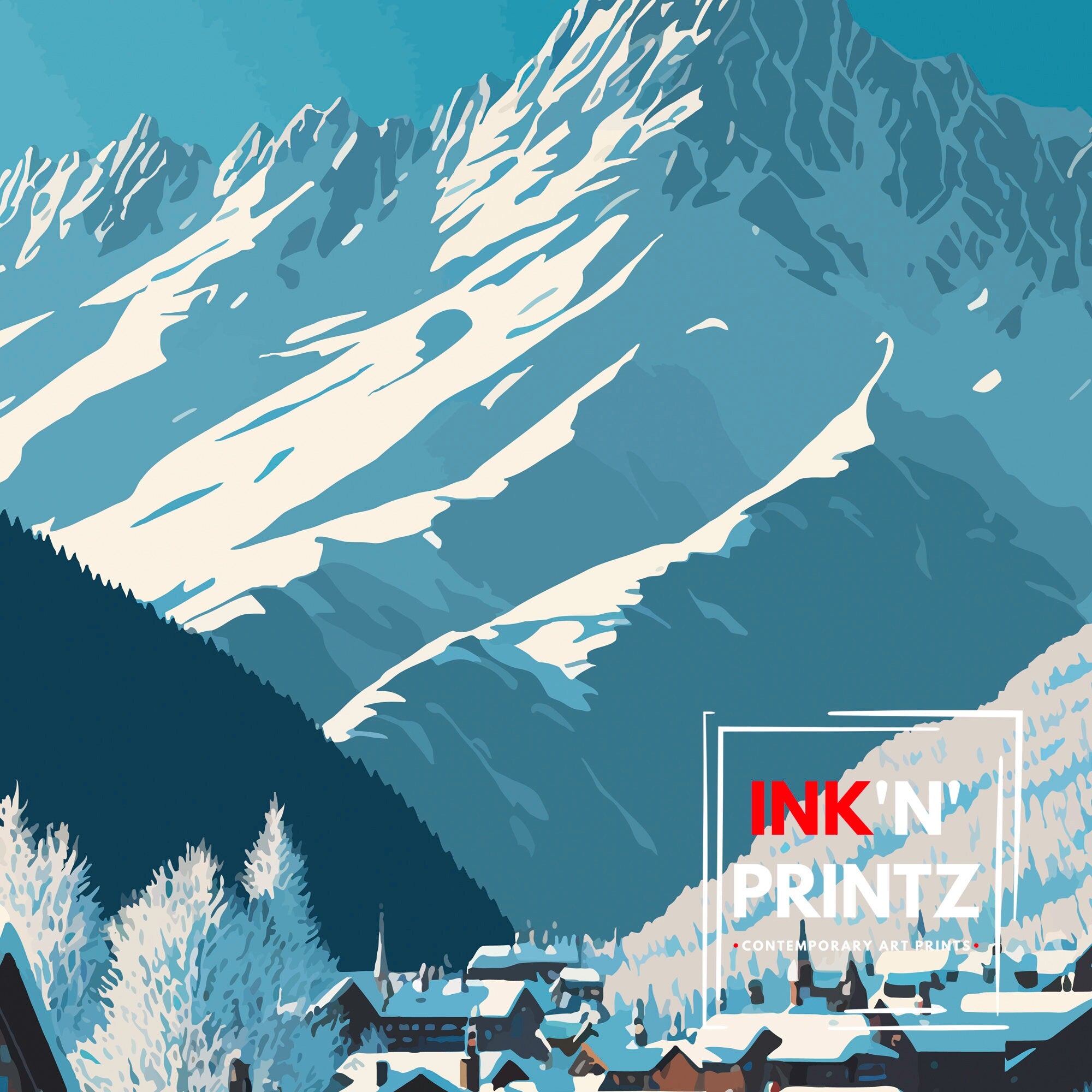 Meribel Ski Resort Print | France Travel Poster