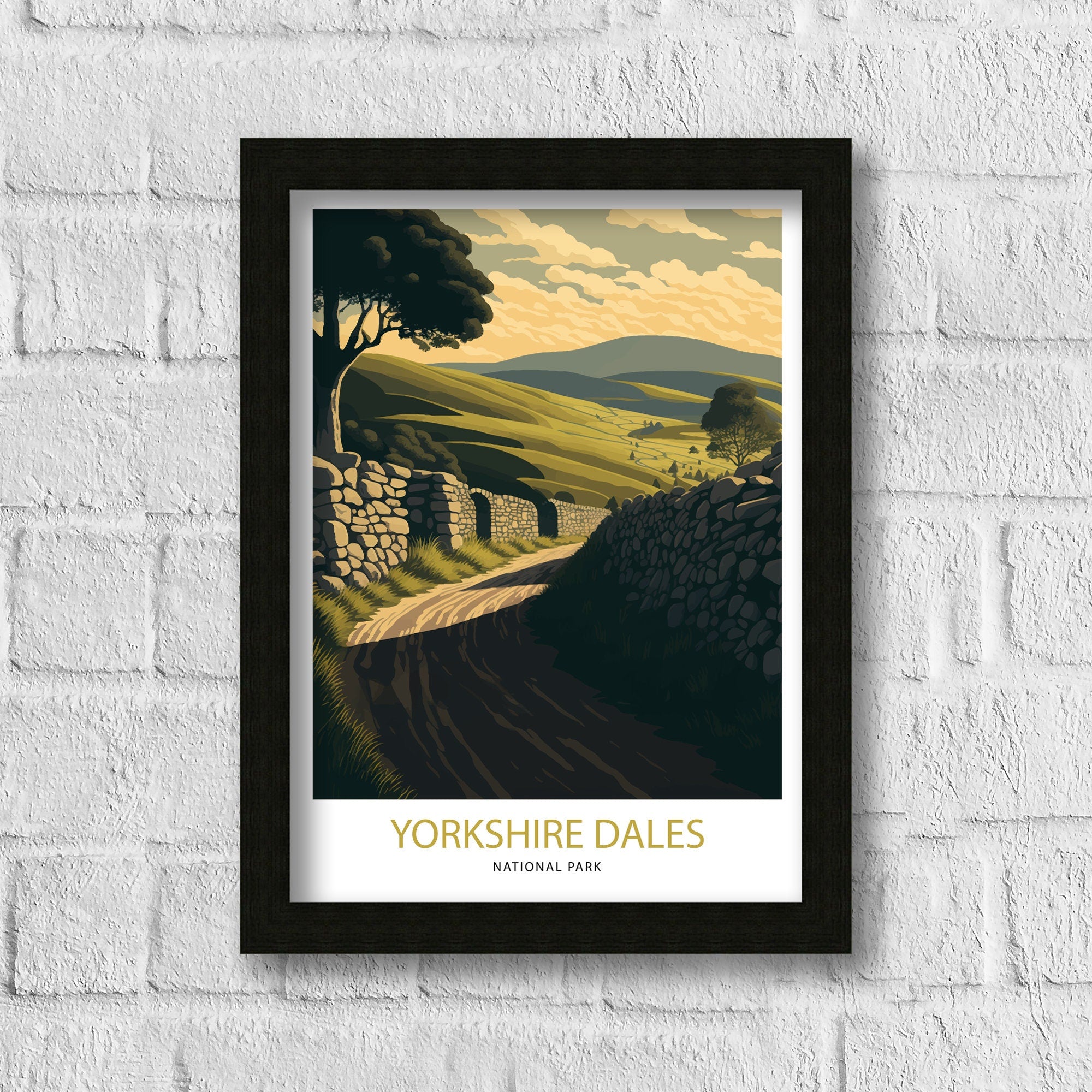 Yorkshire Dales National Park Travel Poster | Archival Art Print