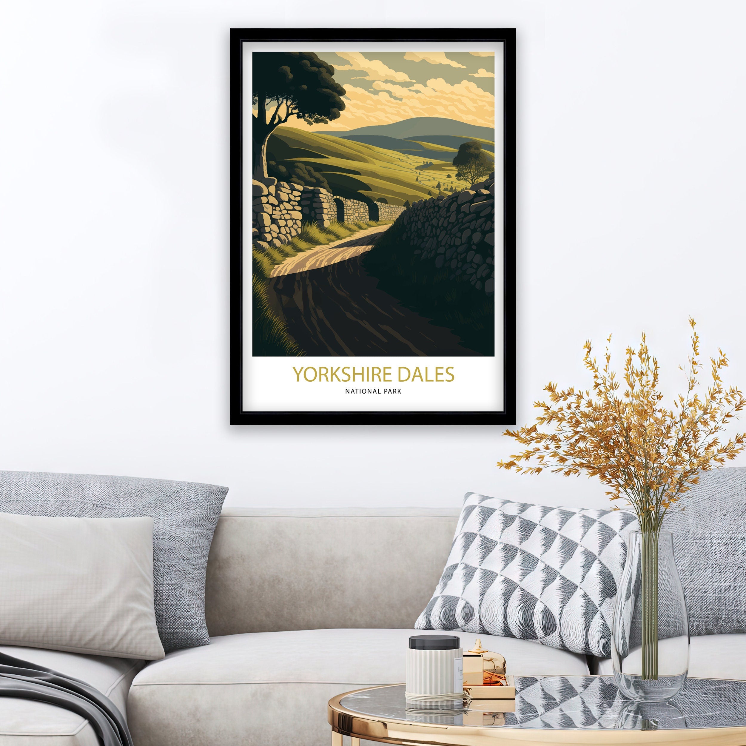 Yorkshire Dales National Park Travel Poster | Archival Art Print
