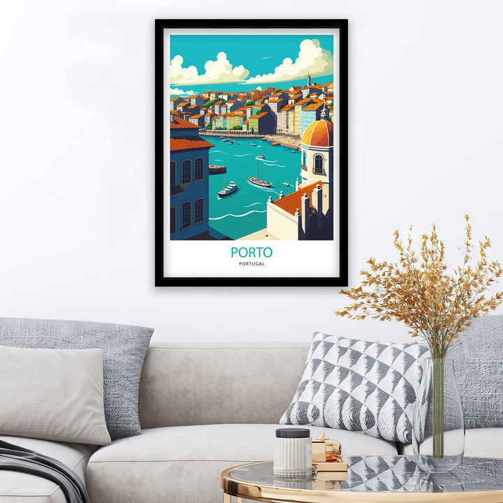 Porto Portugal Travel Poster, Art Poster , Wall Art, Art Poster