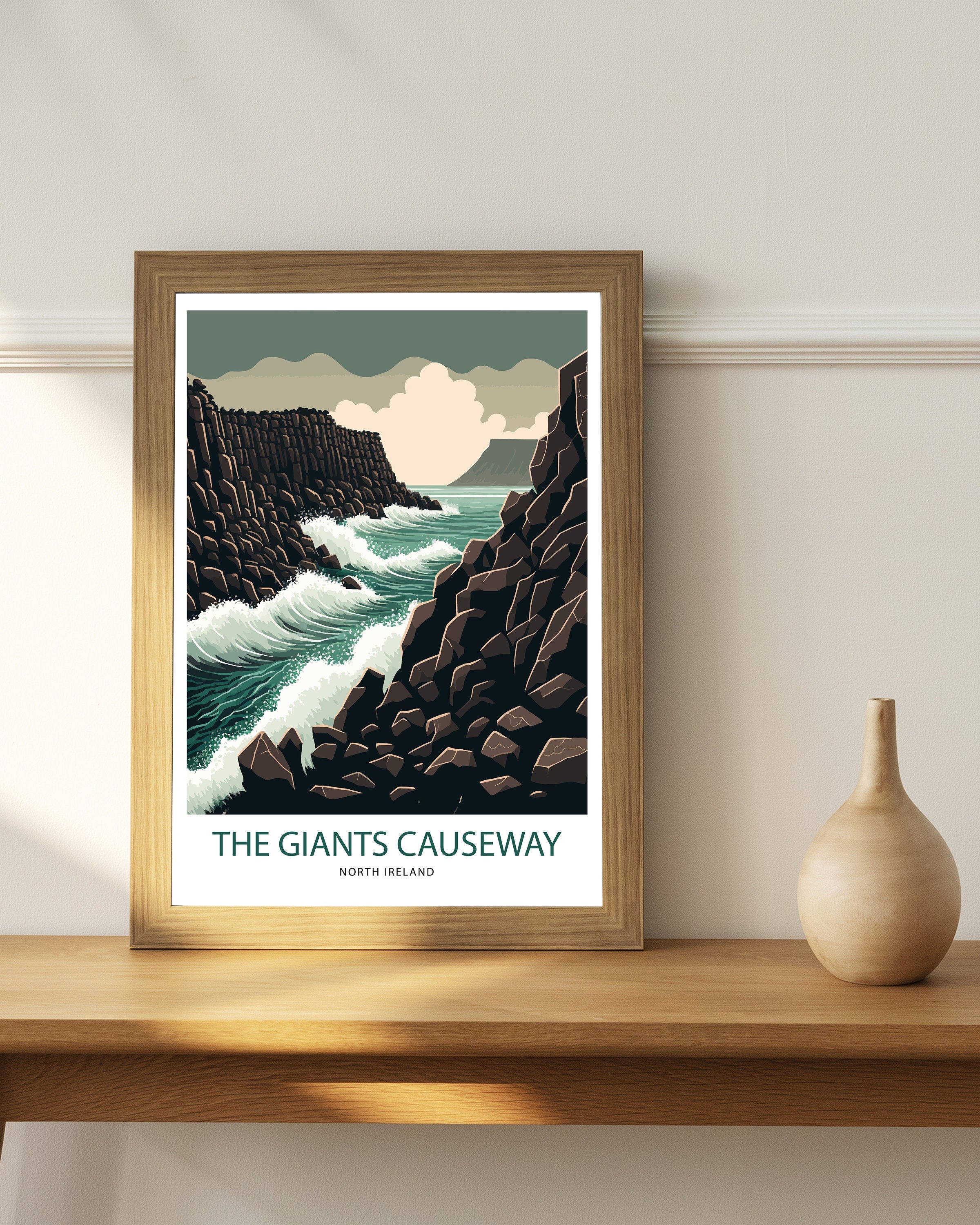 Giants Causeway Travel Poster | Northern Ireland Wall Art