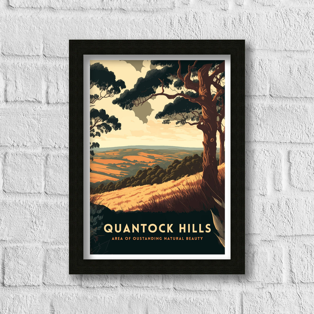 Quantock Hills Travel Poster